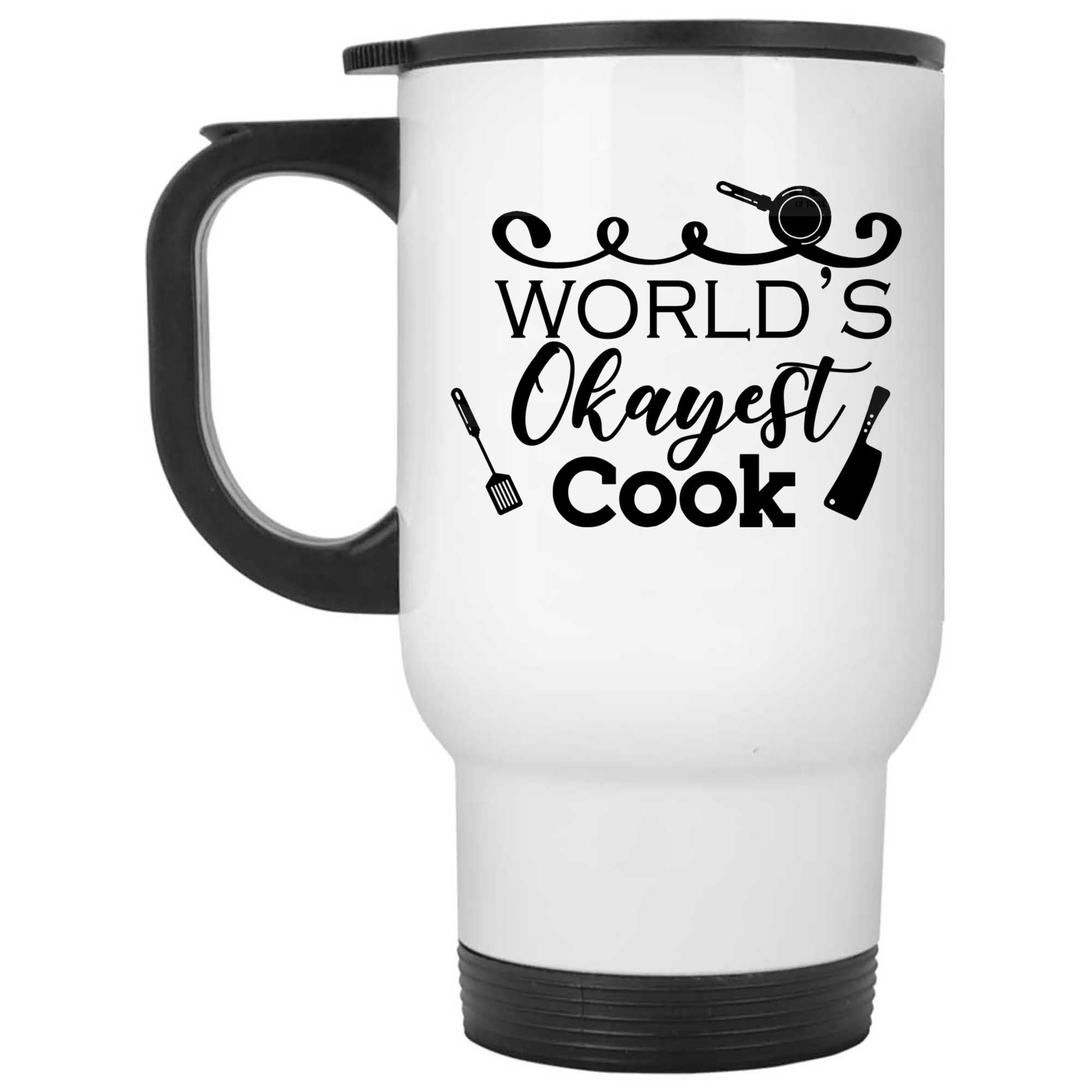 Skitongifts Coffee Mug Funny Ceramic Novelty World's Okayest Cook Lxozk4W