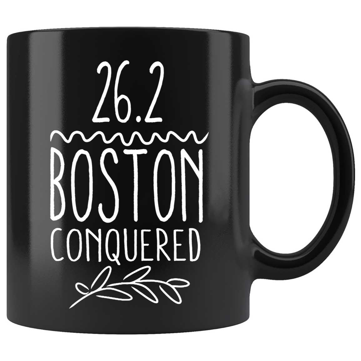 Skitongifts Coffee Mug Funny Ceramic Novelty 26.2 Boston Conquered 2Migbyu