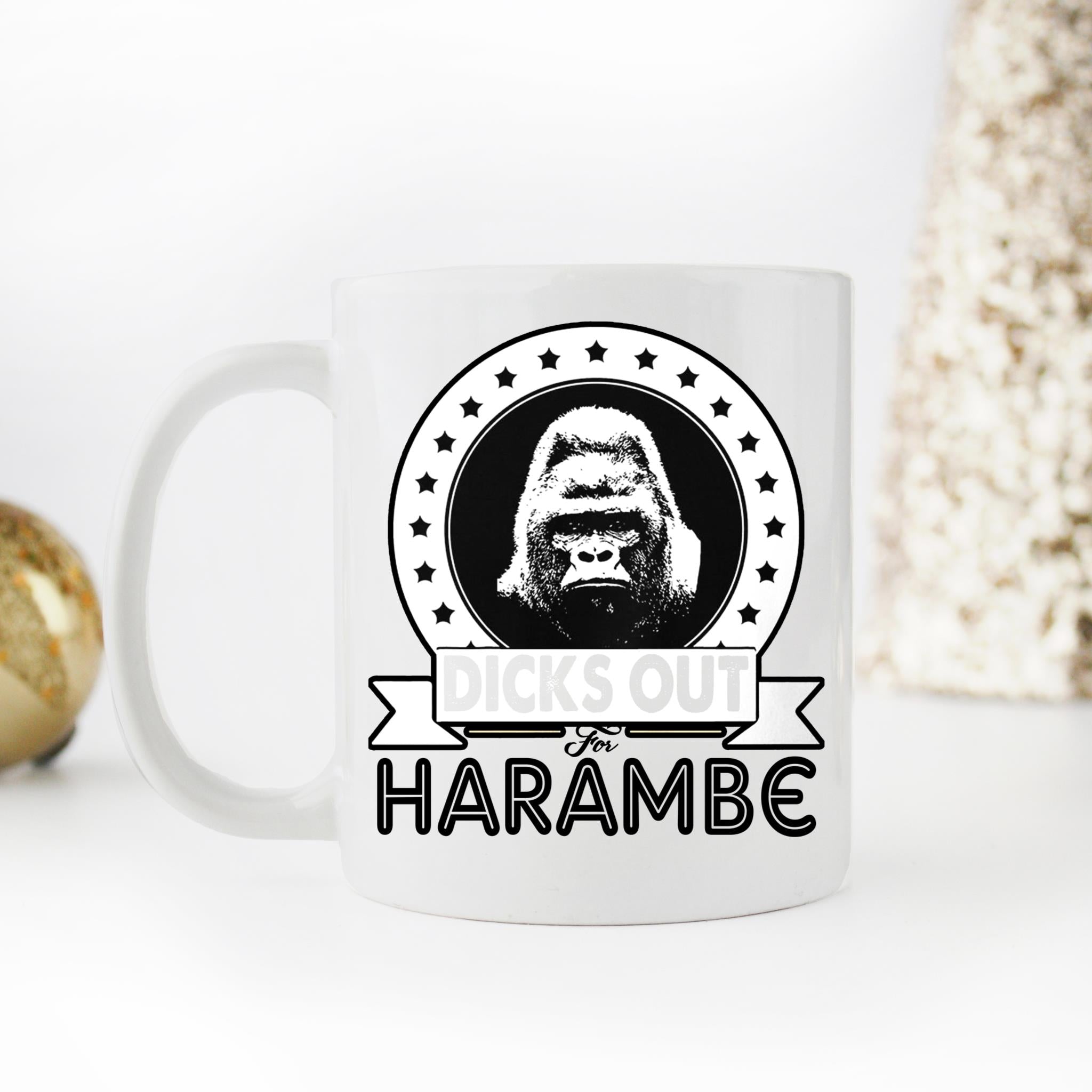 Skitongifts Coffee Mug Funny Ceramic Novelty Dicks Out For Harambe 3Surb8N