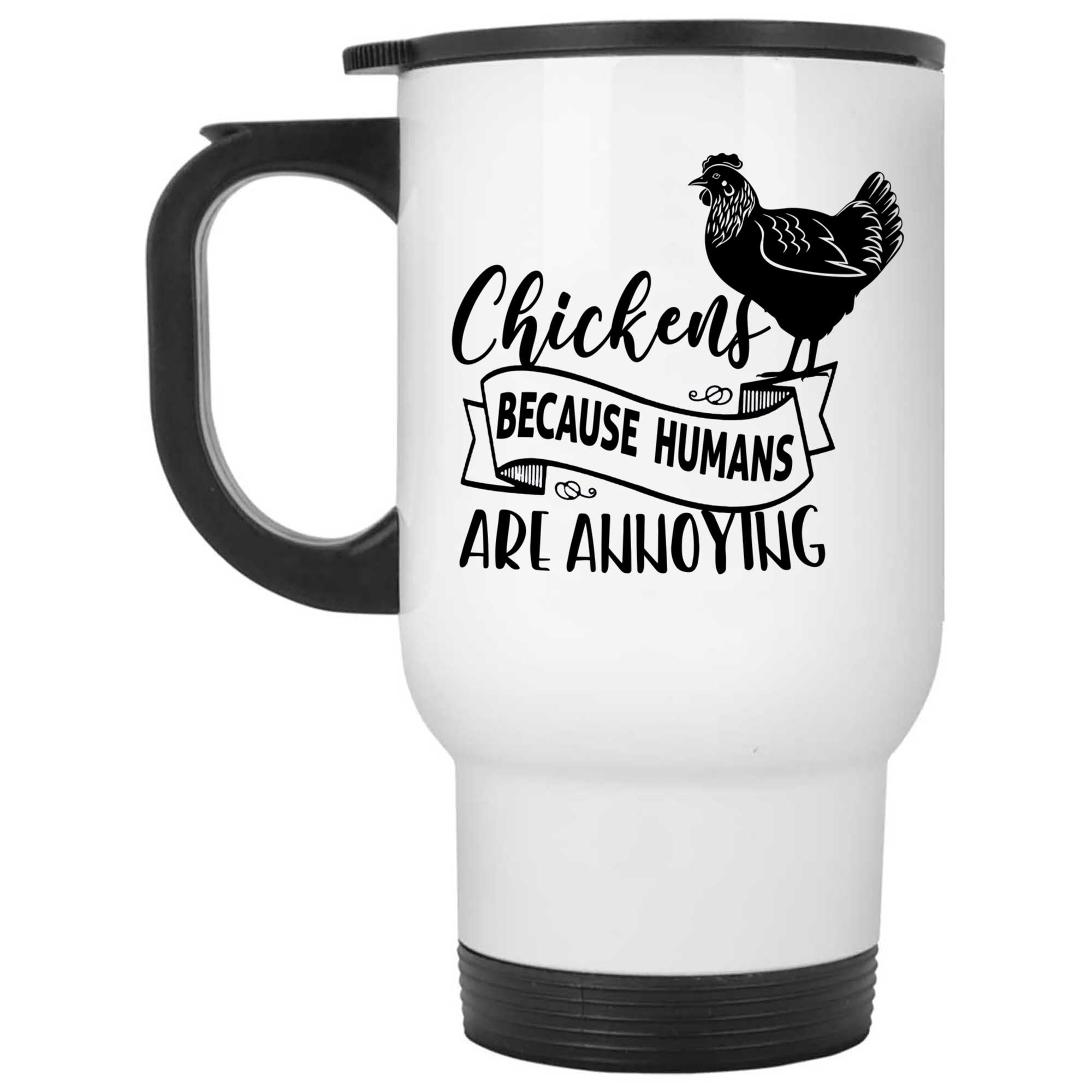 Skitongifts Coffee Mug Funny Ceramic Novelty Chickens Because Humans Are Annoying Orxb1Xd