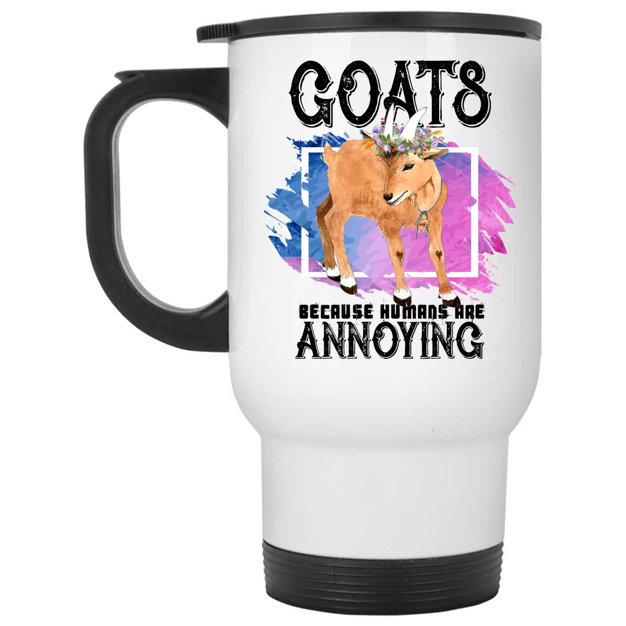 Skitongifts Coffee Mug Funny Ceramic Novelty Goats Because Humans Are Annoying - Billy Goat Themed Kk5Owxc