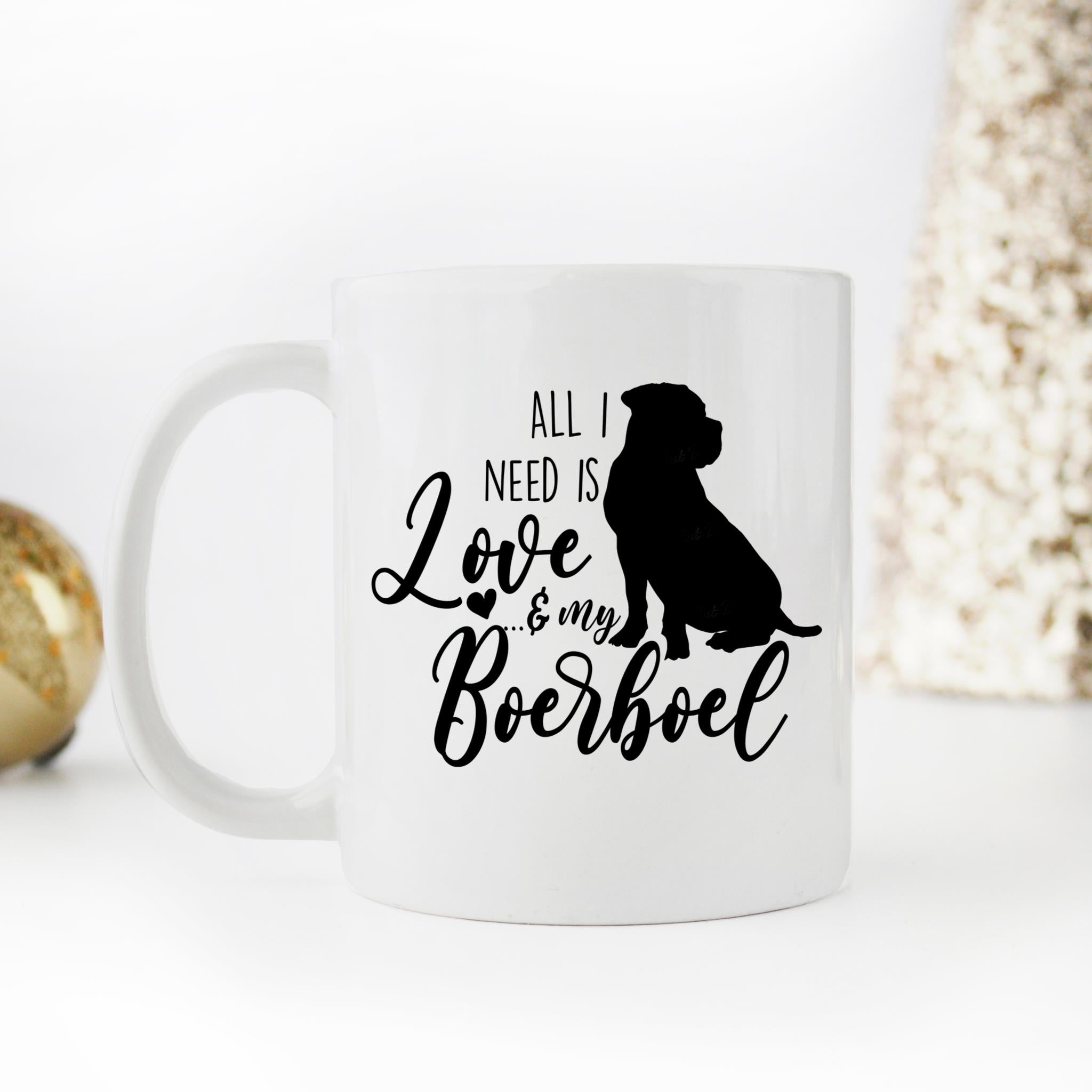 Skitongifts Coffee Mug Funny Ceramic Novelty Boerboel Dog - All I Need Is Love And My Boerboel Tsp7Usq