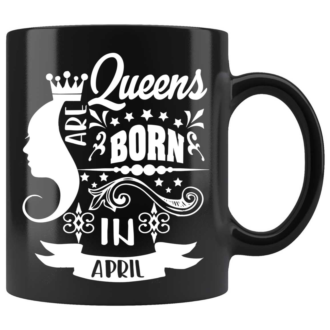 Skitongifts Coffee Mug Funny Ceramic Novelty Queens Are Born In April Kmu8Aww