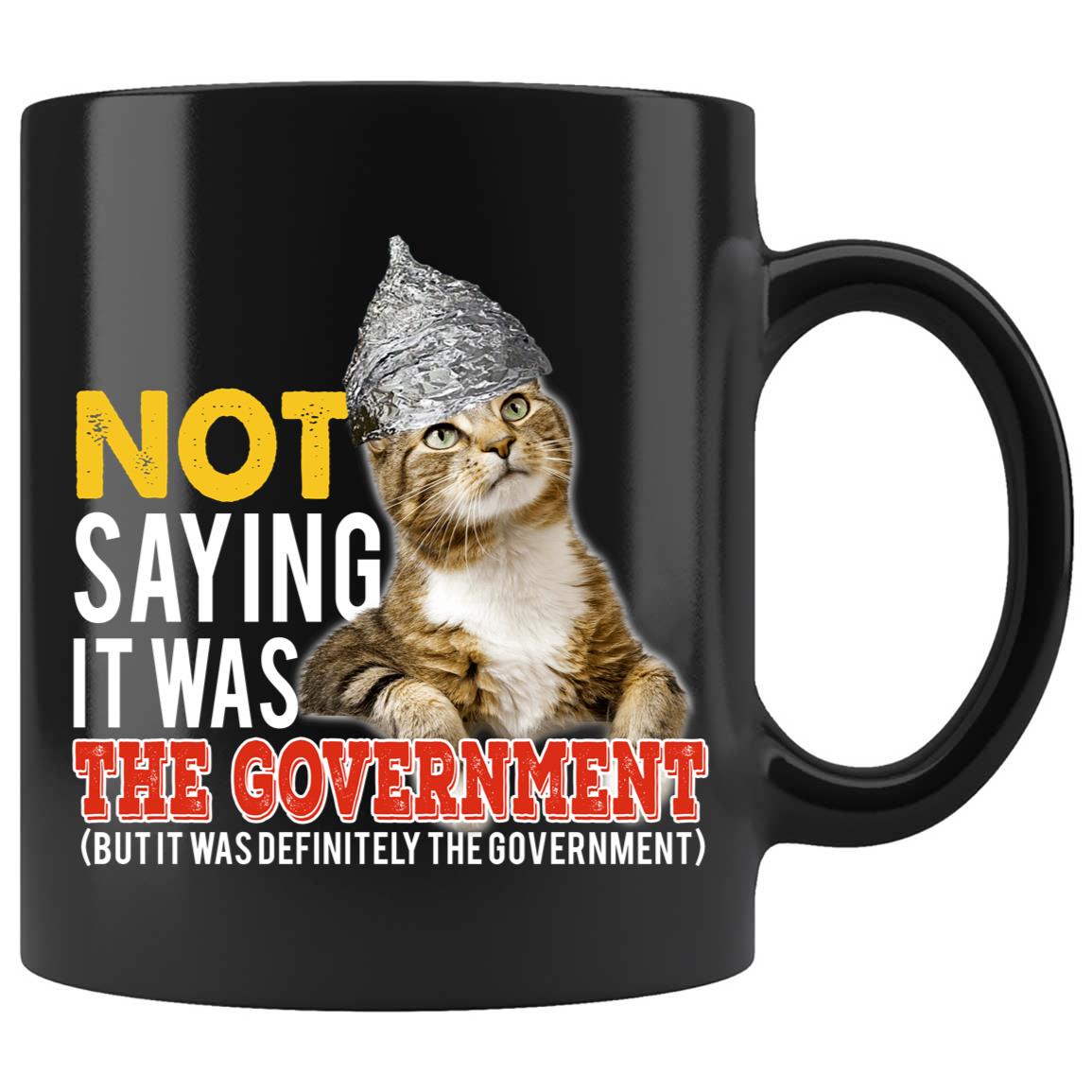 Skitongifts Coffee Mug Funny Ceramic Novelty NH191221-Cat Tin Foil Hat Conspiracy. Not Saying It Was The Government Tcmvrlb