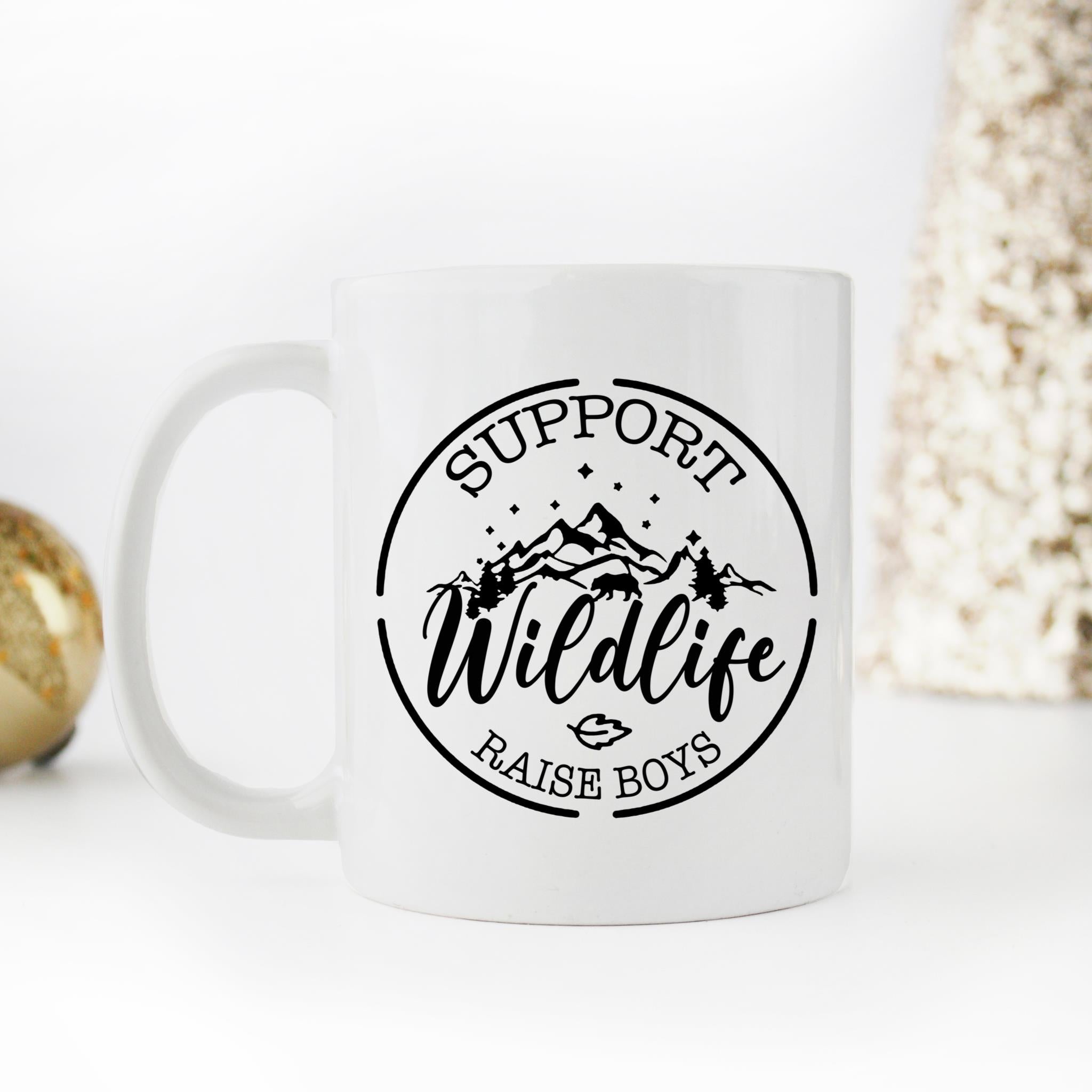 Skitongifts Coffee Mug Funny Ceramic Novelty Multiple Colors Support Wildlife Raise Boys Pozxsli