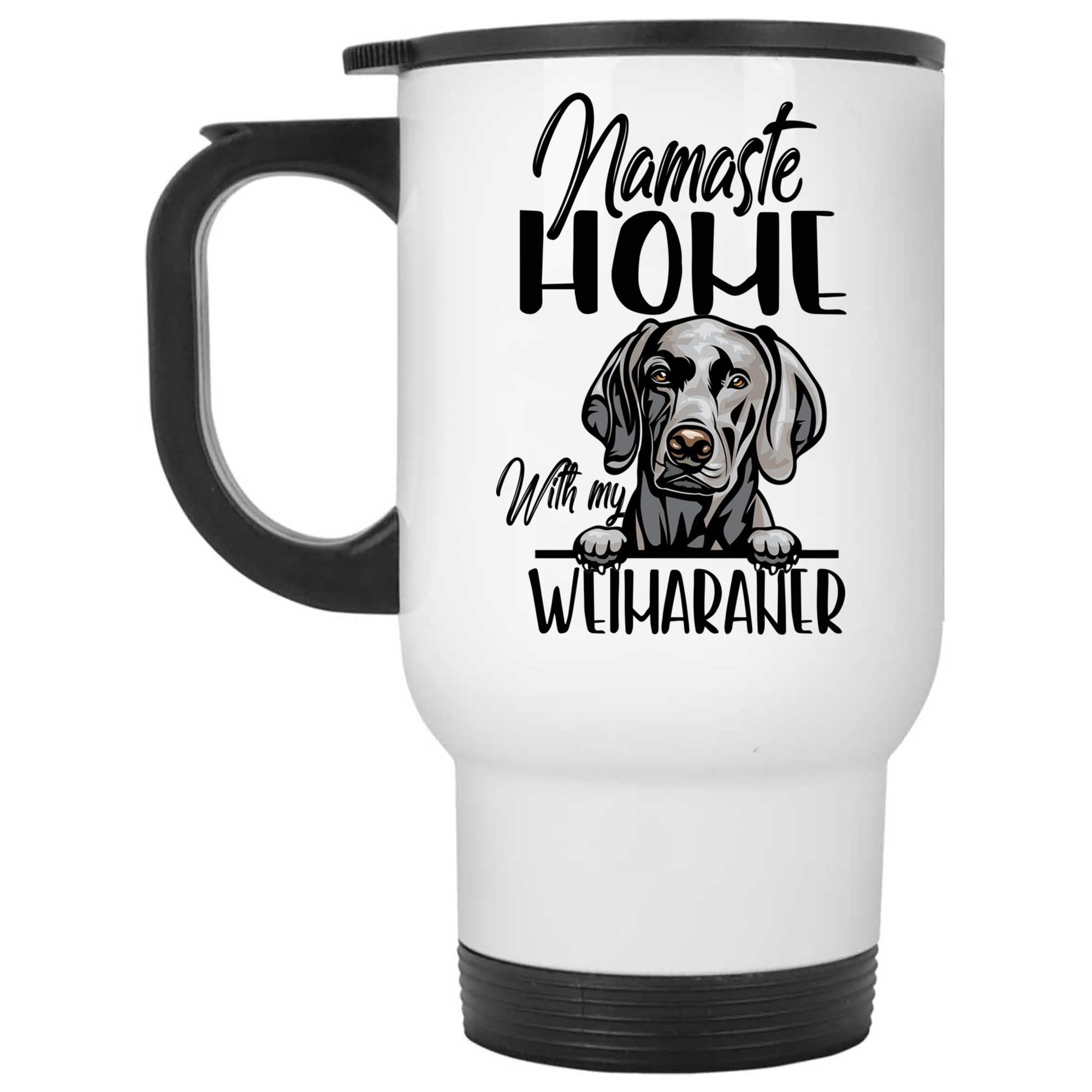 Skitongifts Coffee Mug Funny Ceramic Novelty Namaste Home Weimaraner Muzeu5Y