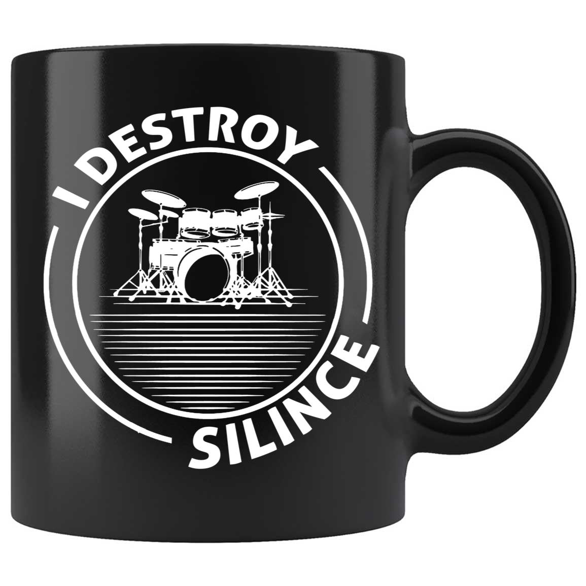Skitongifts Coffee Mug Funny Ceramic Novelty I Destroy Silence Ptjamxd