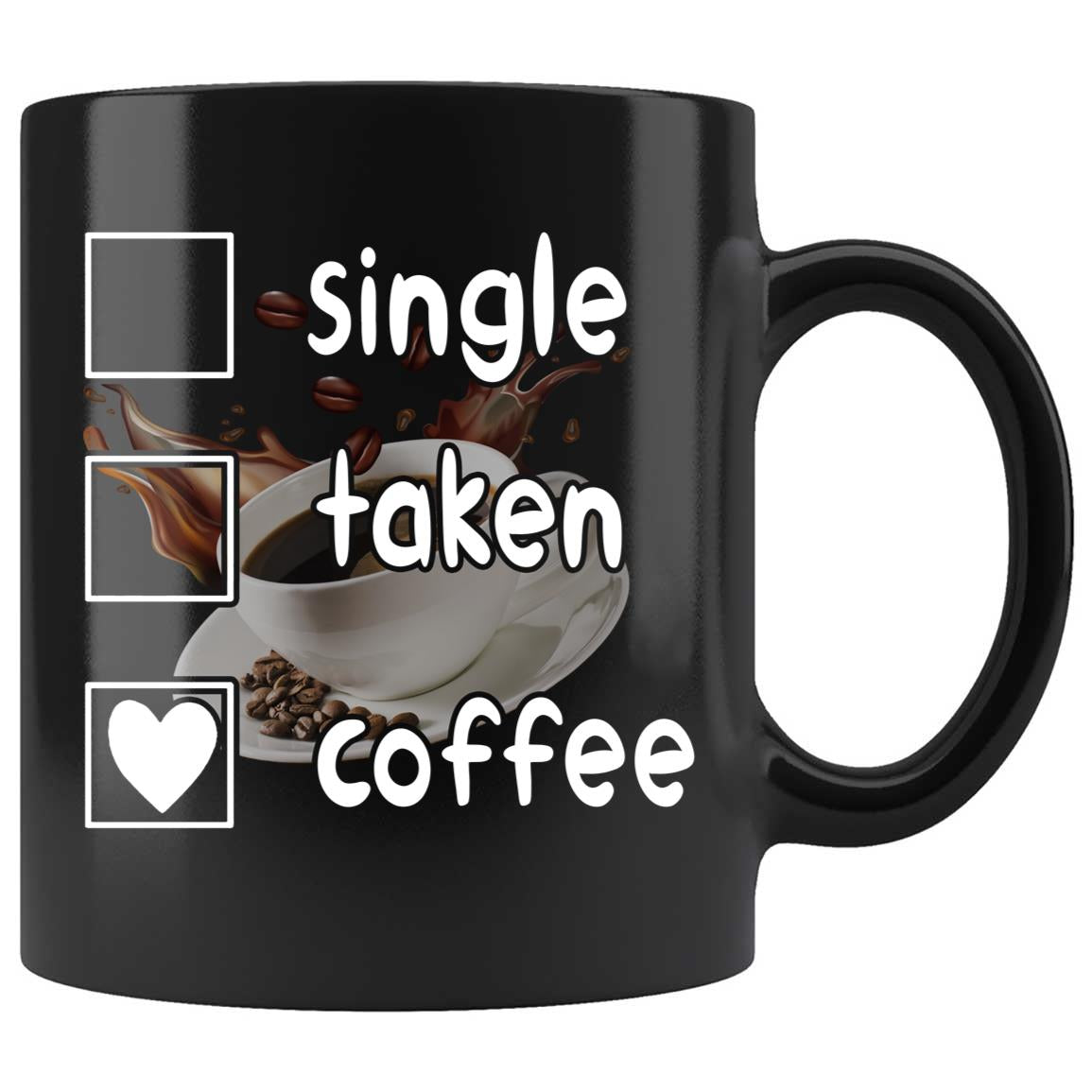 Skitongifts Coffee Mug Funny Ceramic Novelty Single Taken Coffee, Retro Valentine Mug, Single Mug, Be My Valentine Mug, Valentines Day Gift Ijtg9Cg