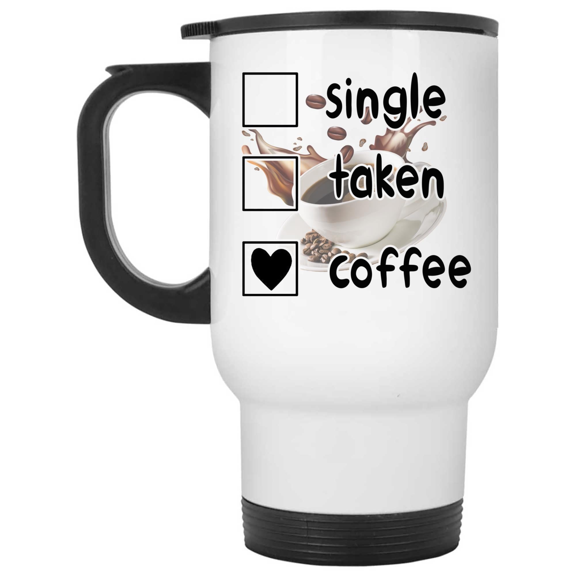 Skitongifts Coffee Mug Funny Ceramic Novelty Single Taken Coffee, Retro Valentine Mug, Single Mug, Be My Valentine Mug, Valentines Day Gift Ijtg9Cg