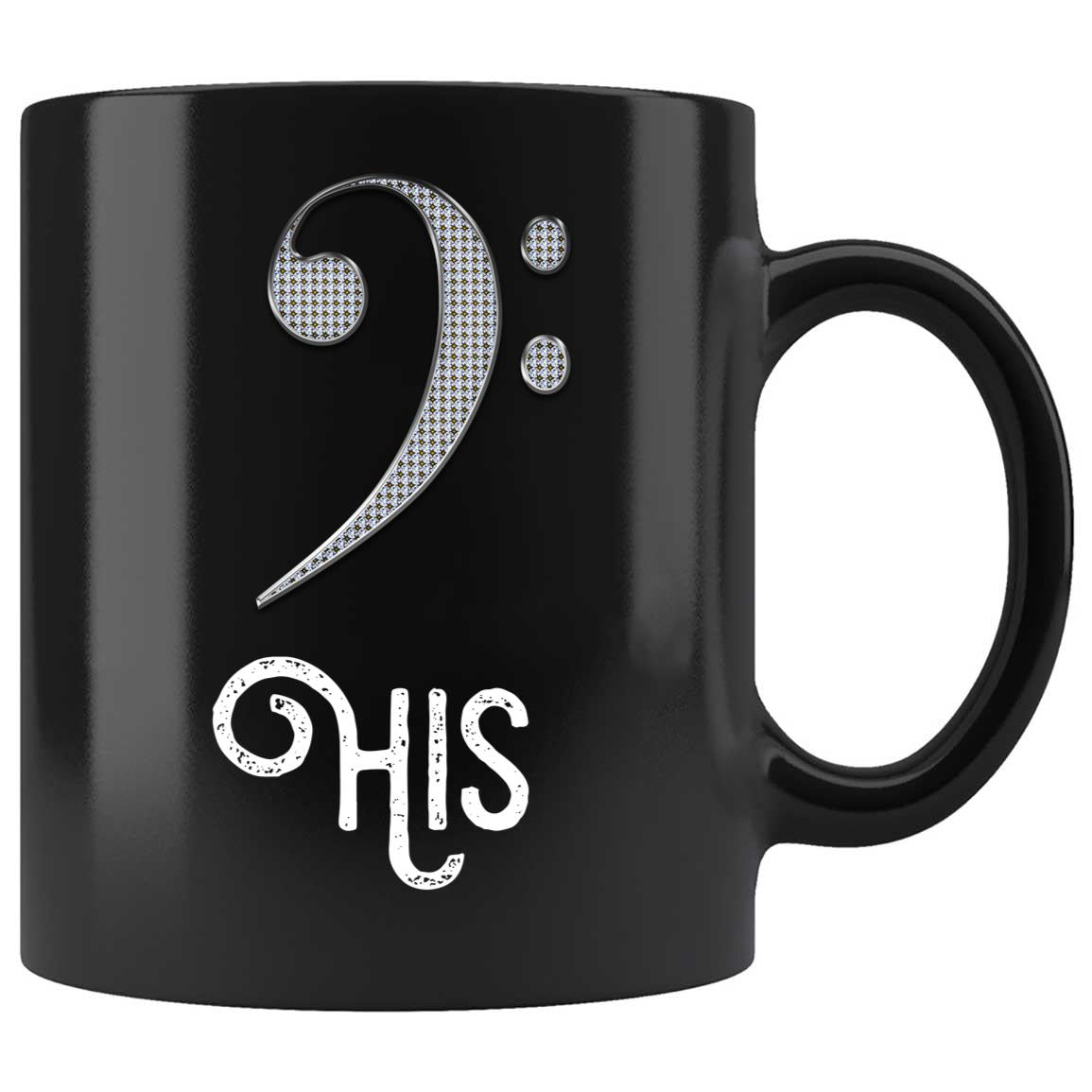 Skitongift Coffee Mug Funny Ceramic Novelty NH22122021-Music Lovers, His and Hers Bass and Treble Clef, Gift for Music Teacher, Musicians, Newlyweds-a cVVGtsP