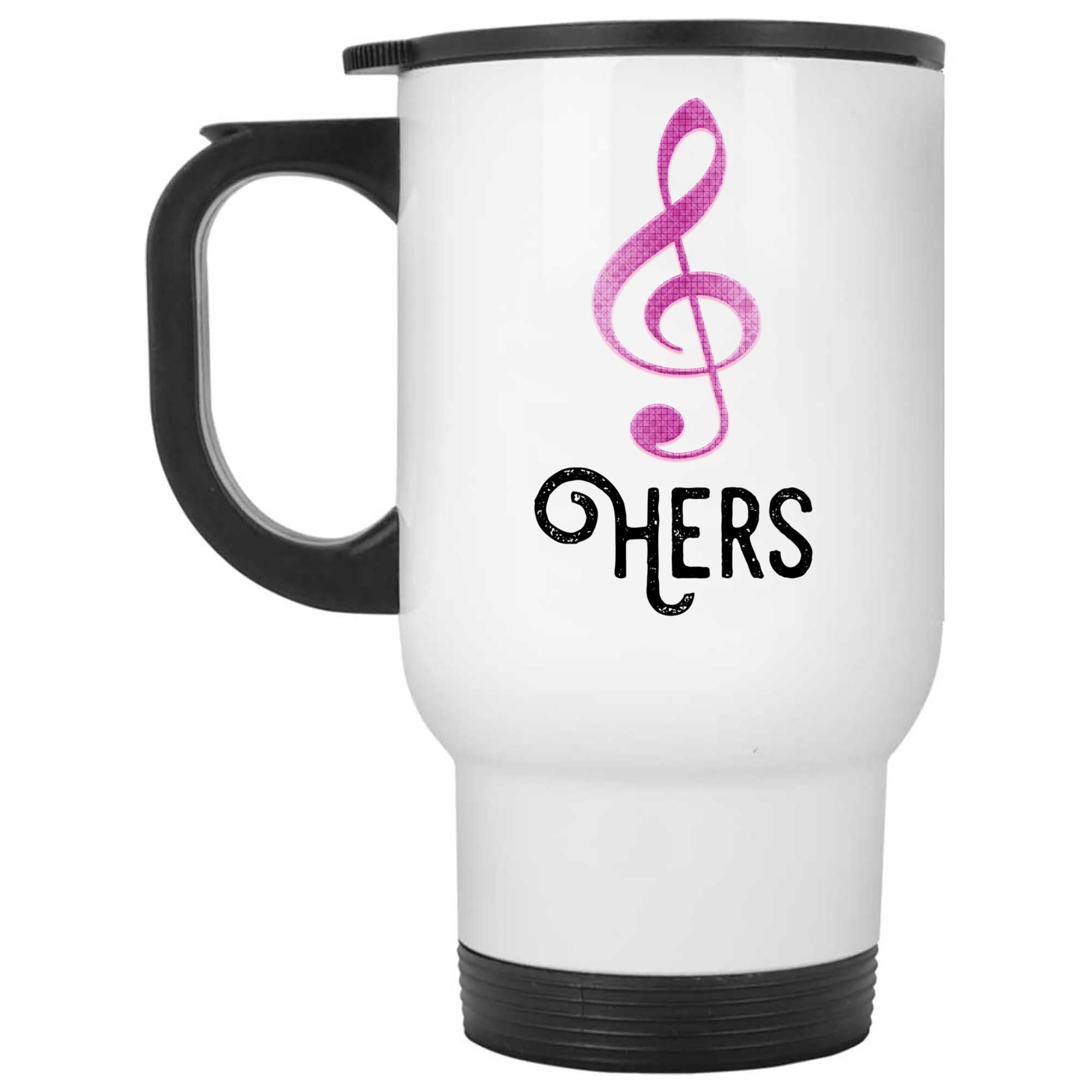 Skitongift Coffee Mug Funny Ceramic Novelty NH22122021-Music Lovers, His and Hers Bass and Treble Clef, Gift for Music Teacher, Musicians, Newlyweds-a cVVGtsP