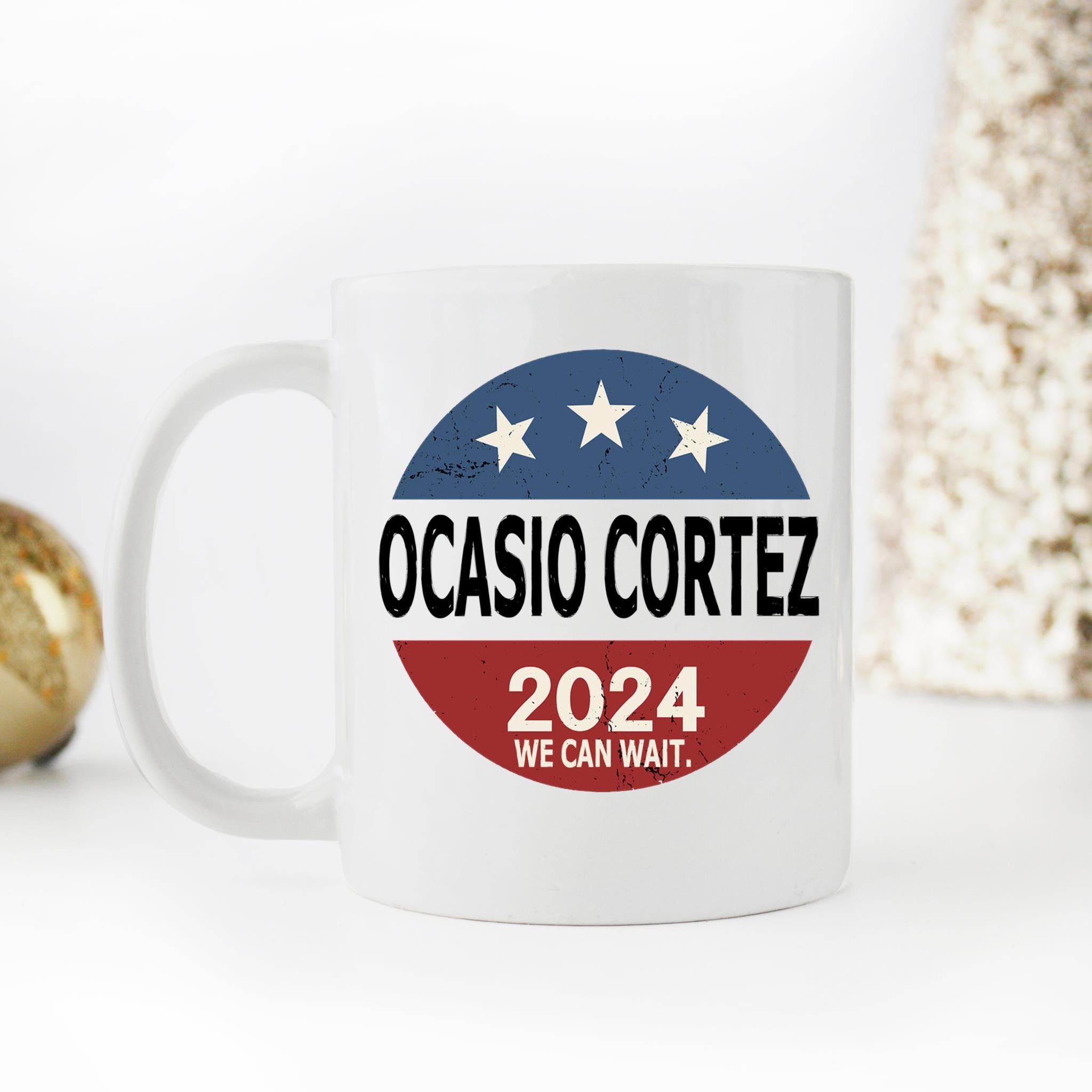 Skitongifts Coffee Mug Funny Ceramic Novelty Ocasio-Cortez 2024 JWcpCiS