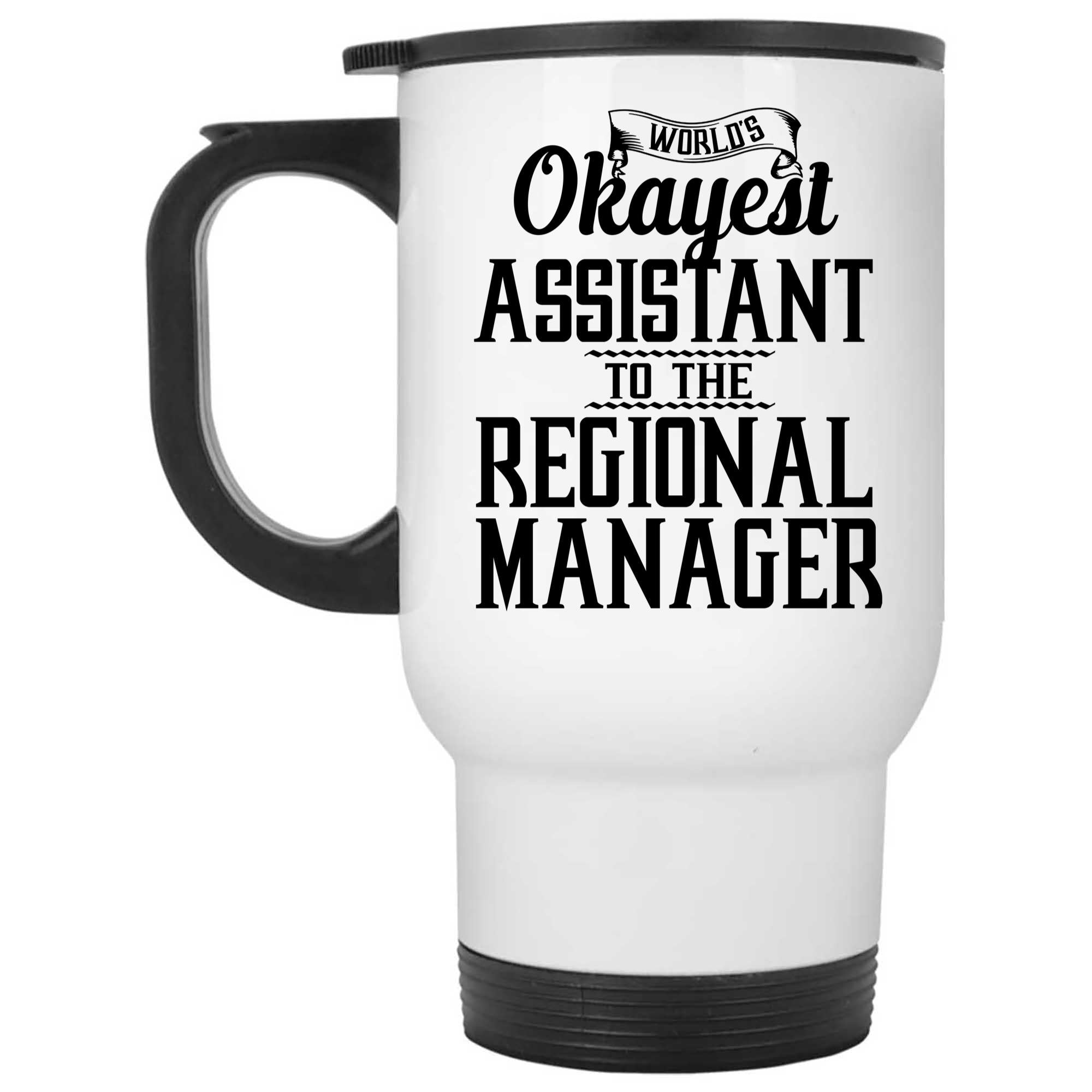 Skitongifts Coffee Mug Funny Ceramic Novelty World's Okayest Assistant To The Regional Manager AJ2mLf7