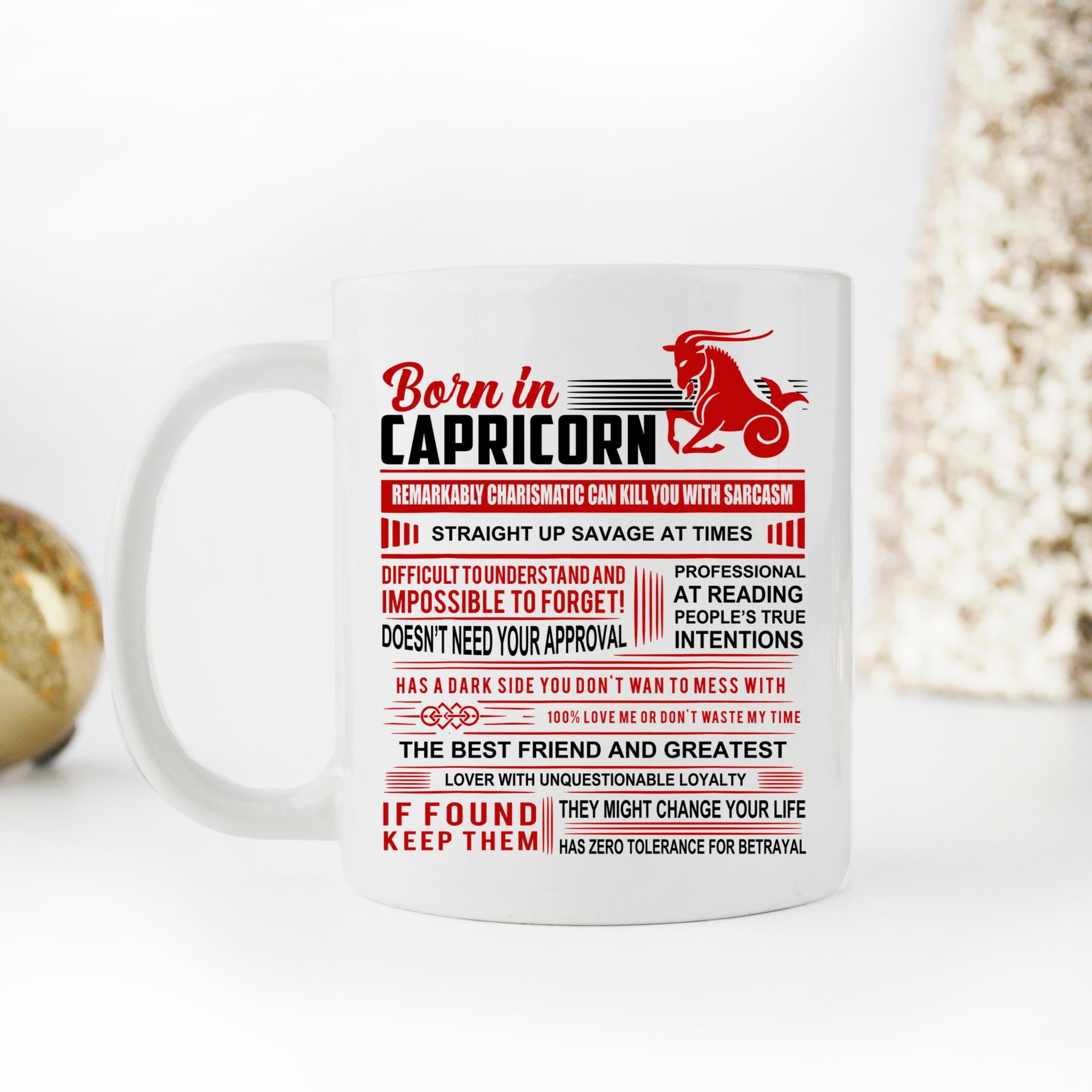 Skitongifts Coffee Mug Funny Ceramic Novelty NH261121-Born In Capricorn 90Vhqpo