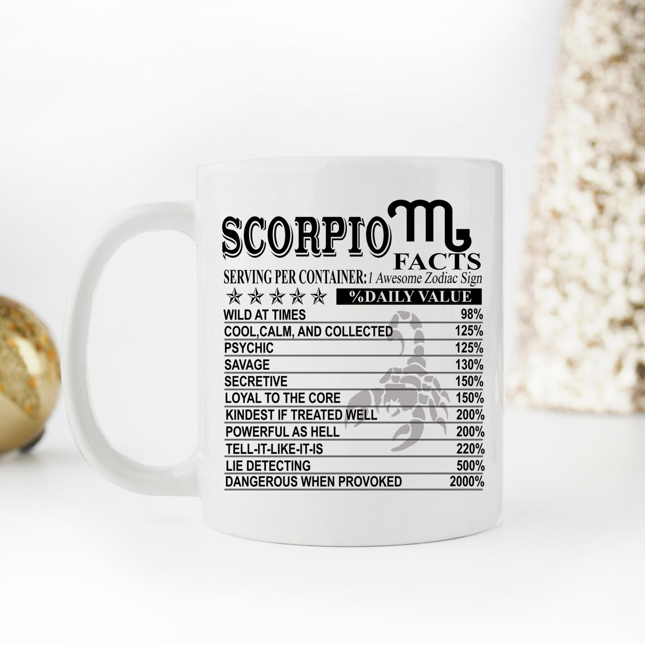 Skitongifts Coffee Mug Funny Ceramic Novelty NH301121-Scorpio Facts Zodiac U1Jzbci