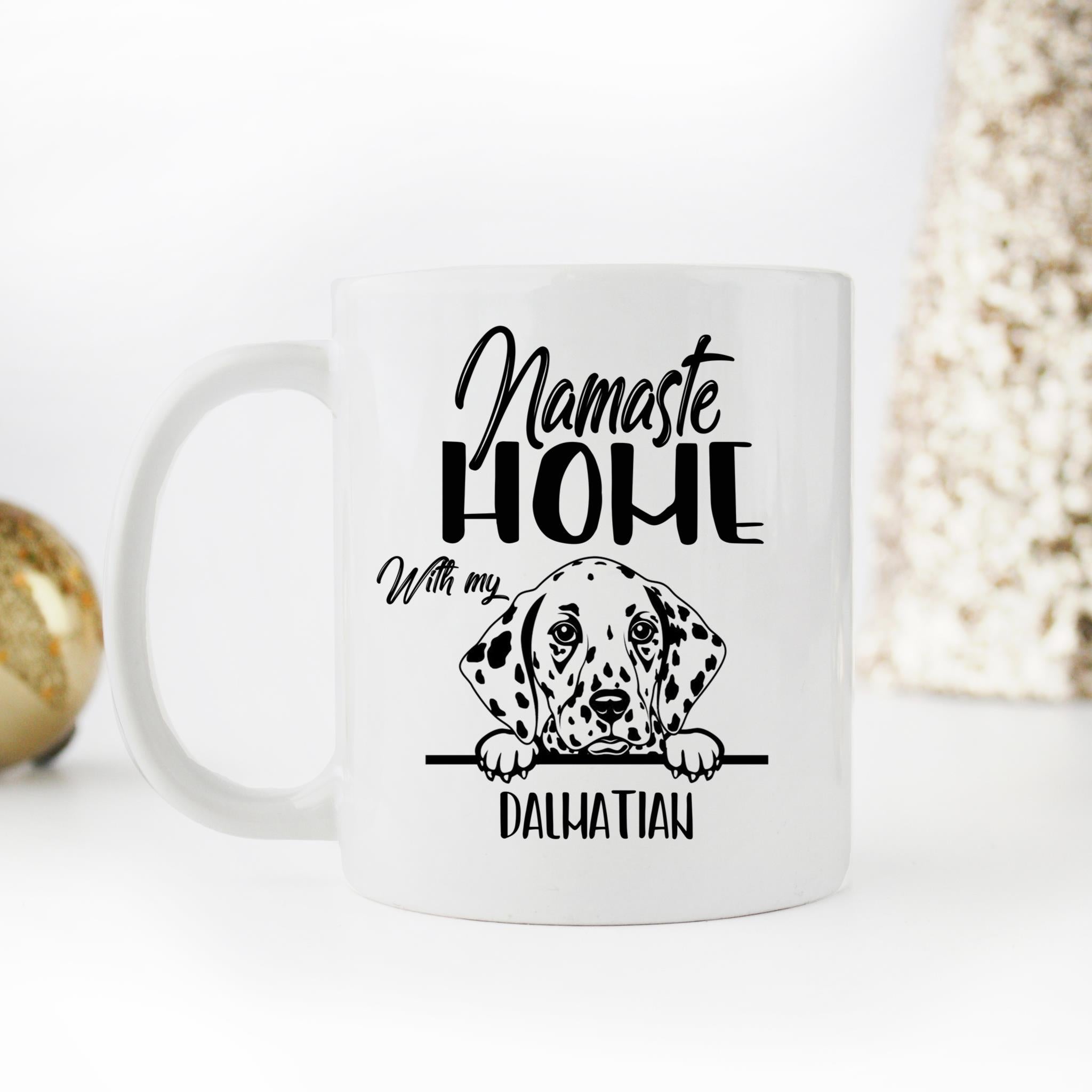 Skitongifts Coffee Mug Funny Ceramic Novelty Namaste Home Dalmatian JxJlkAf