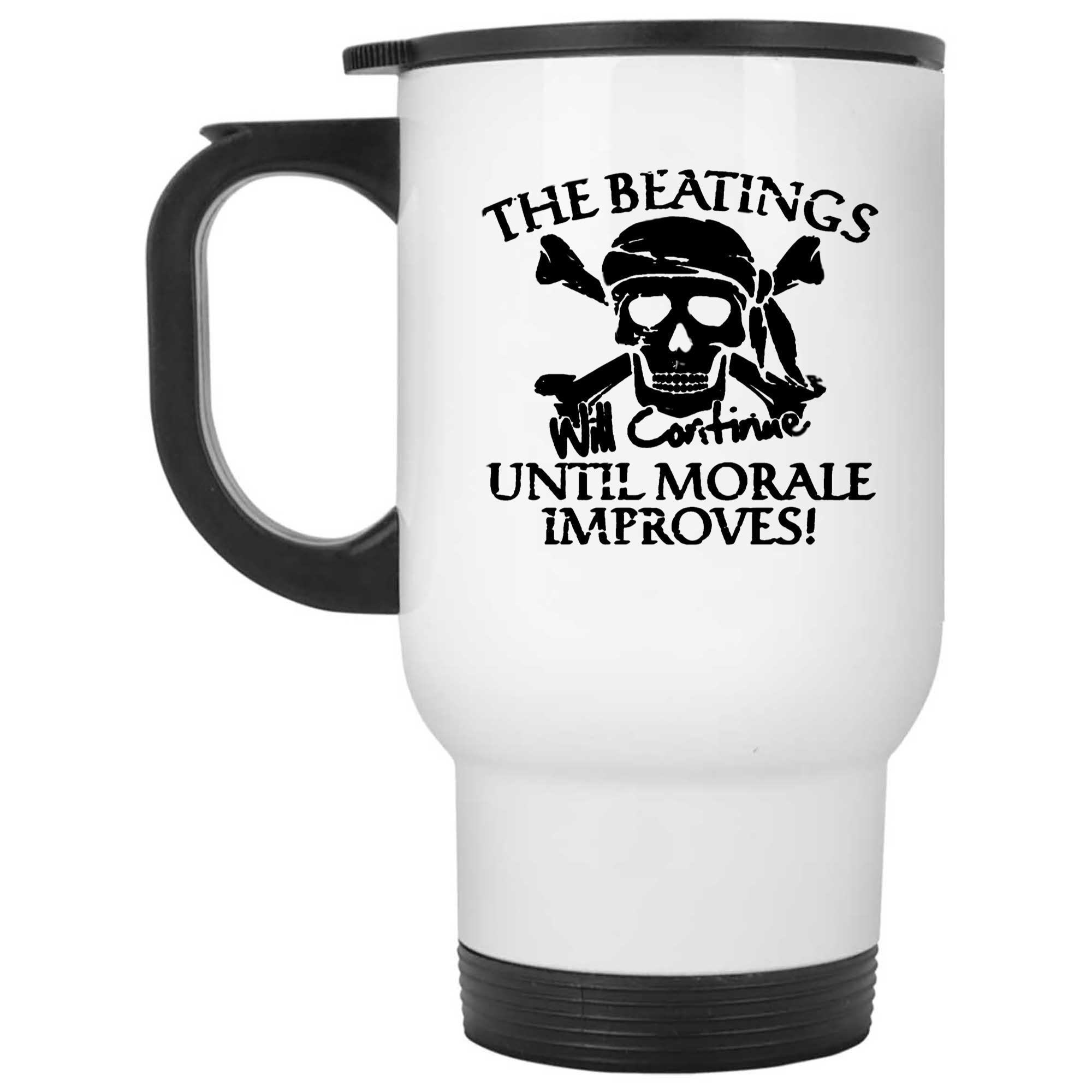 Skitongifts Funny Ceramic Novelty Coffee Mug Nau Corner The Beating'll Continue Until Morale Improves RLQgbHF