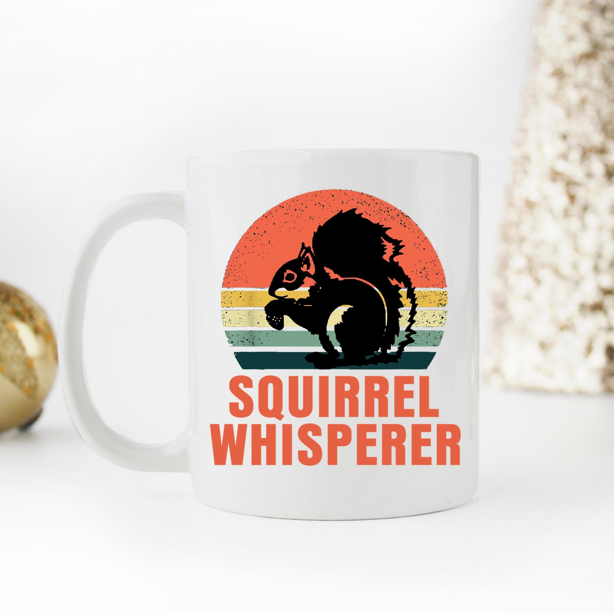 Skitongifts Coffee Mug Funny Ceramic Novelty Squirrel Whisperer dEC6GSY