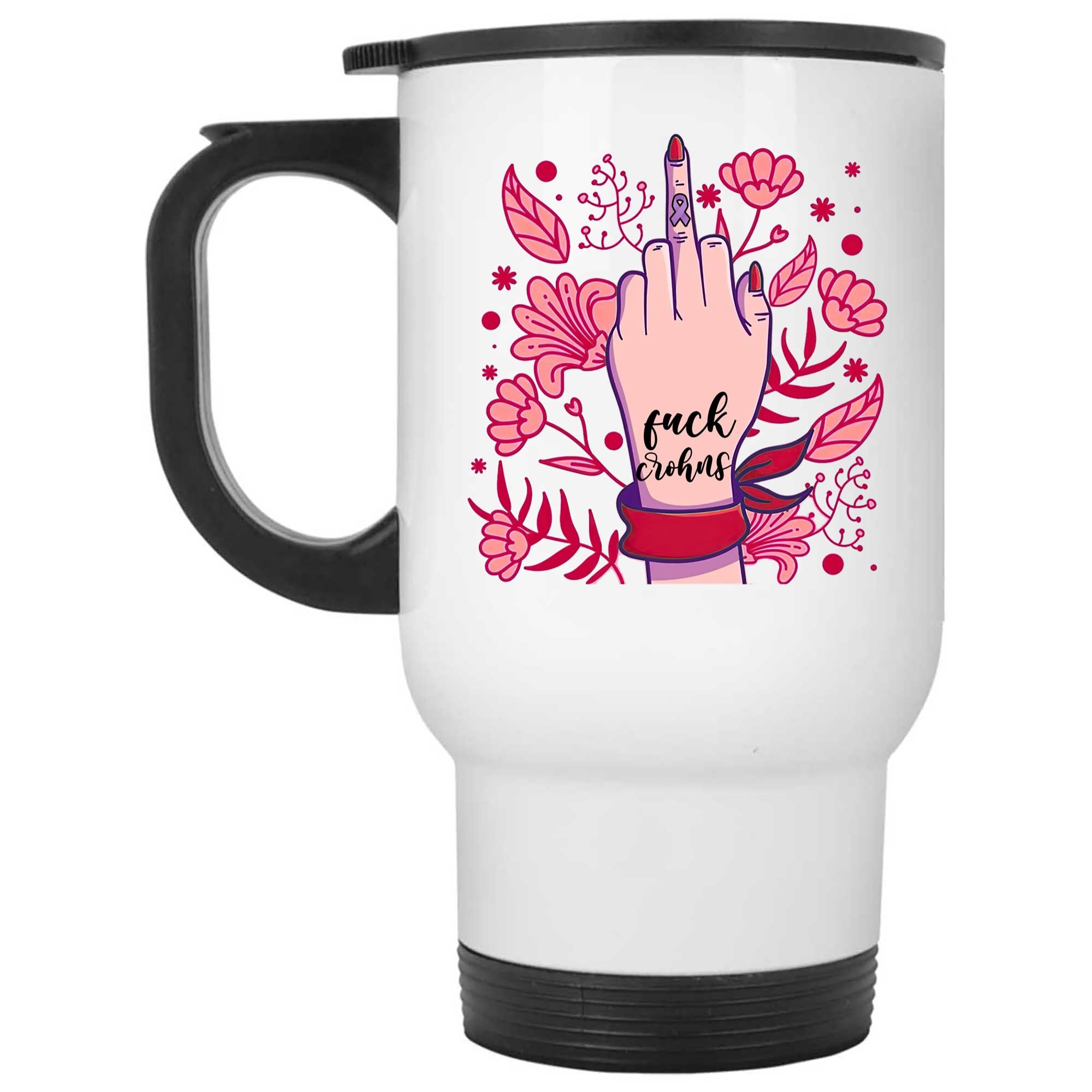Skitongifts Coffee Mug Funny Ceramic Novelty Fuck Crohns FYqNxgK