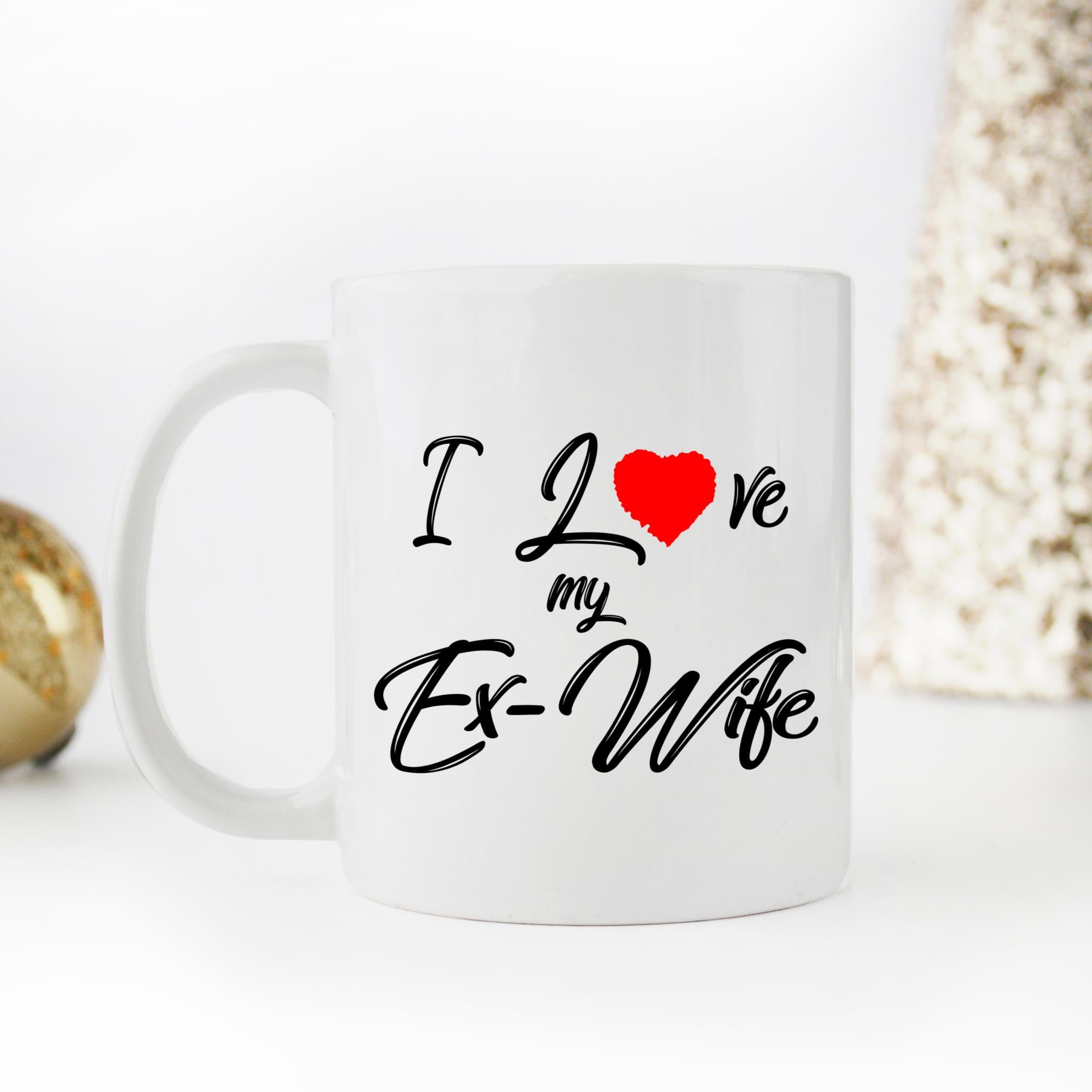 Skitongifts Coffee Mug Funny Ceramic Novelty I Love My Ex Wife erGgpe2