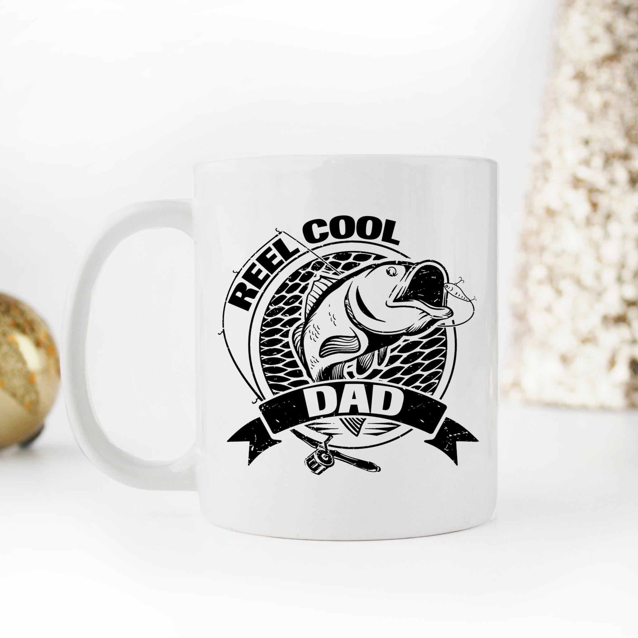 Skitongifts Coffee Mug Funny Ceramic Novelty Reel Cool Dad 2XPYNH6