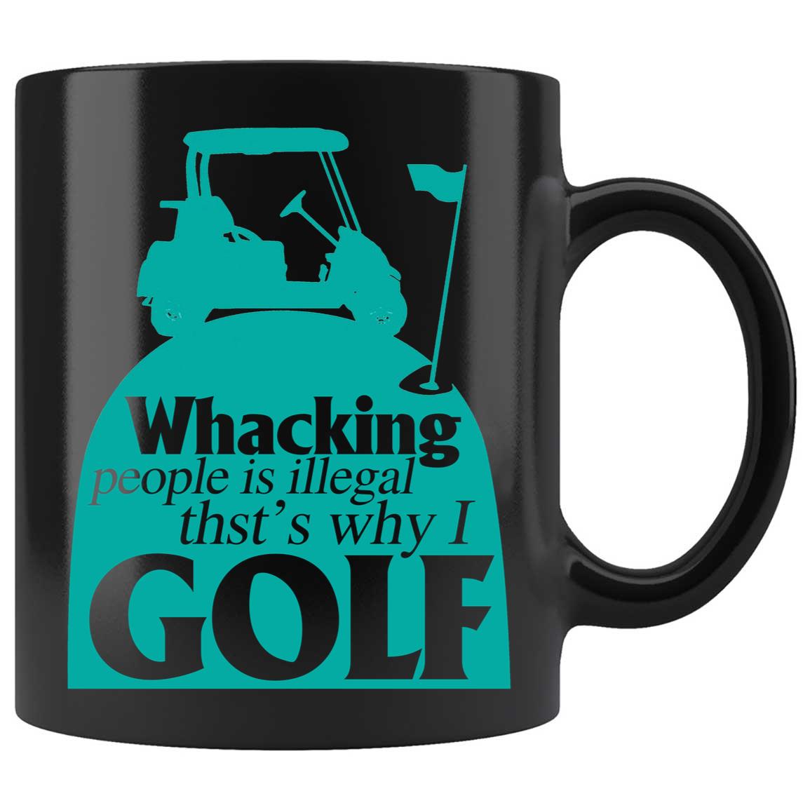Skitongifts Coffee Mug Funny Ceramic Novelty Whacking People Is Illegal MKmL8rG