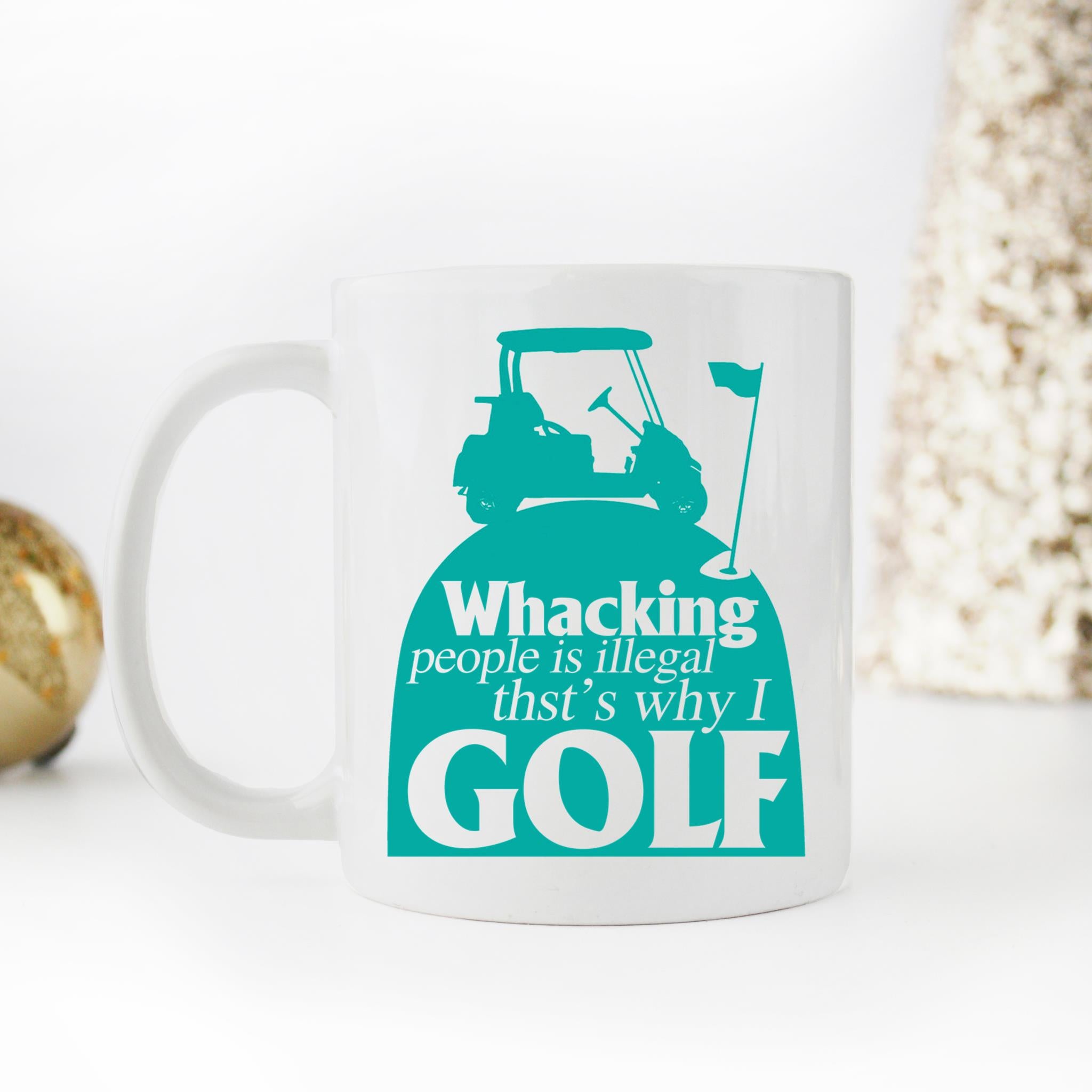 Skitongifts Coffee Mug Funny Ceramic Novelty Whacking People Is Illegal MKmL8rG