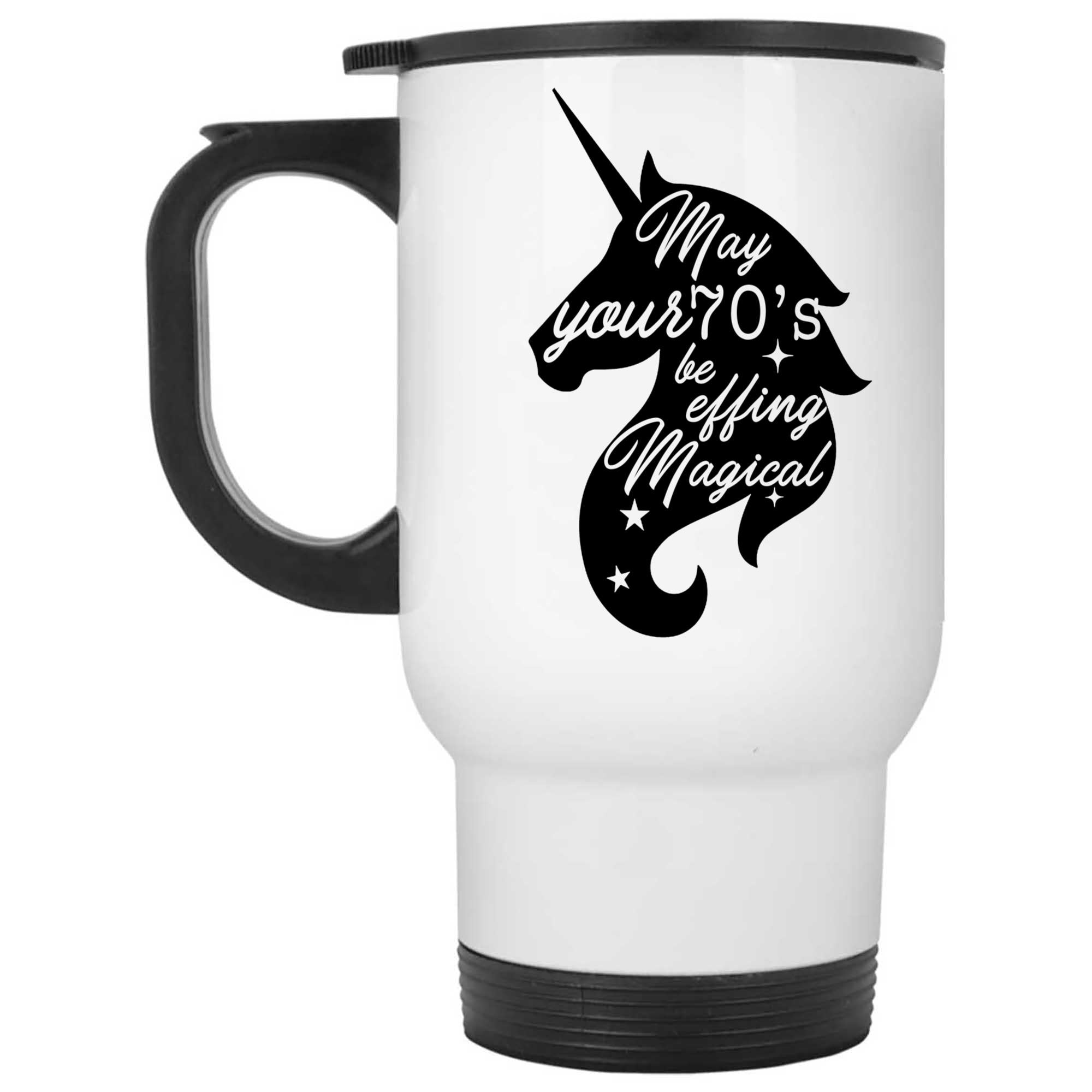 Skitongifts Coffee Mug Funny Ceramic Novelty 70th Birthday - May Your 70's Be Effing Magical WV3GJiU