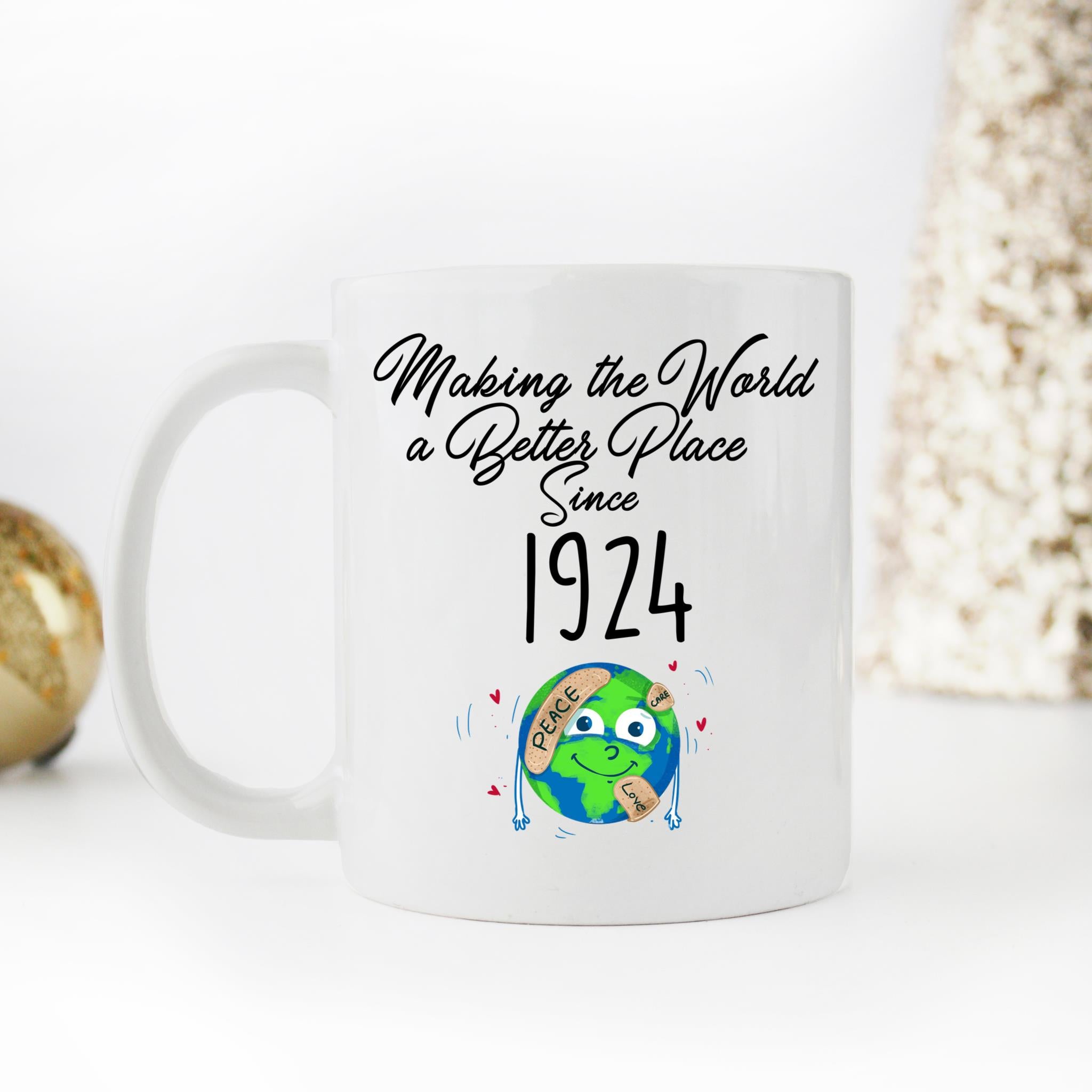 Skitongifts Coffee Mug Funny Ceramic Novelty 1924 Birthday thRSAox
