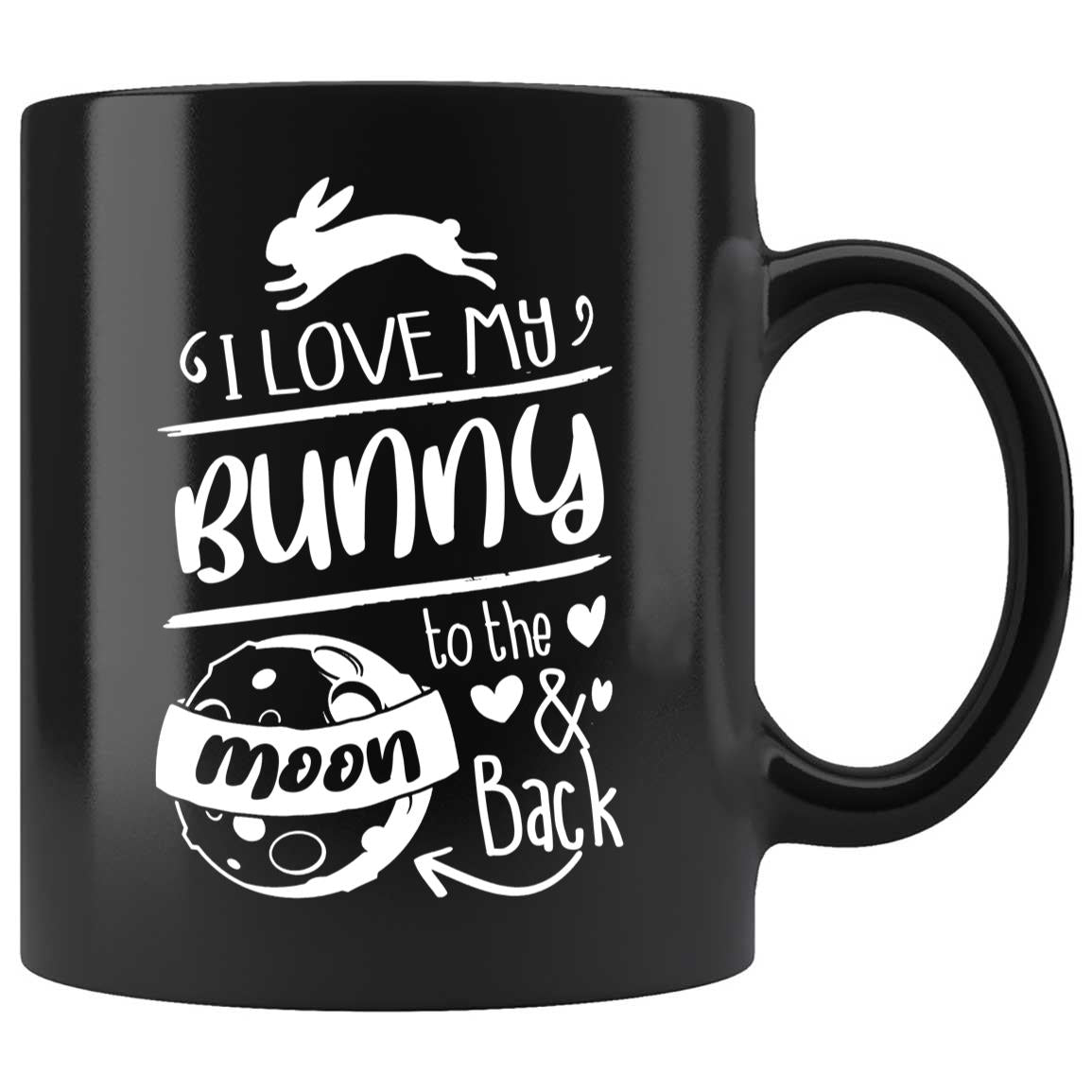 Skitongifts Coffee Mug Funny Ceramic Novelty I Love My Bunny To The Moon And Back TS9dKvG