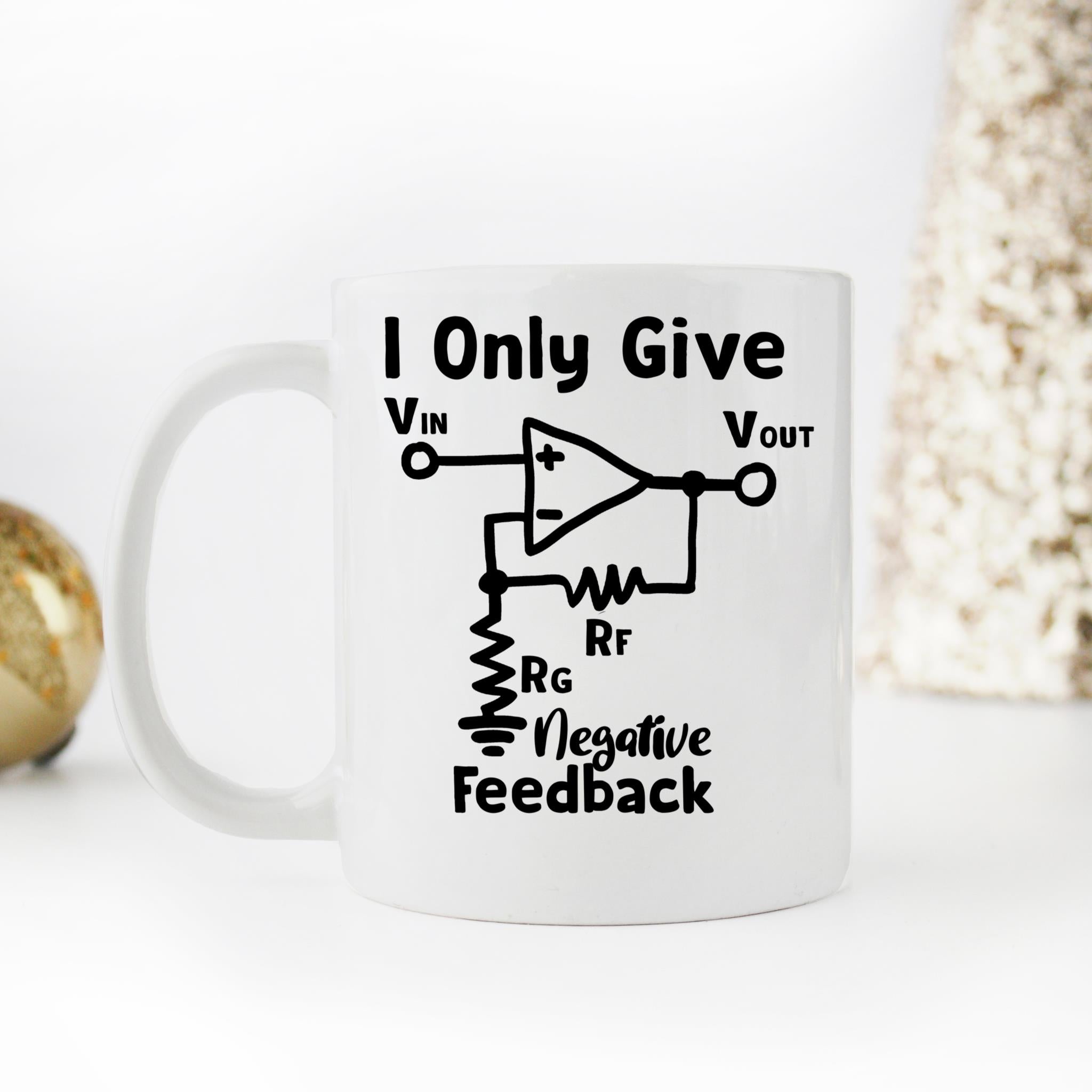 Skitongifts Coffee Mug Funny Ceramic Novelty I Only Give Negative Feedback AvLDqKO