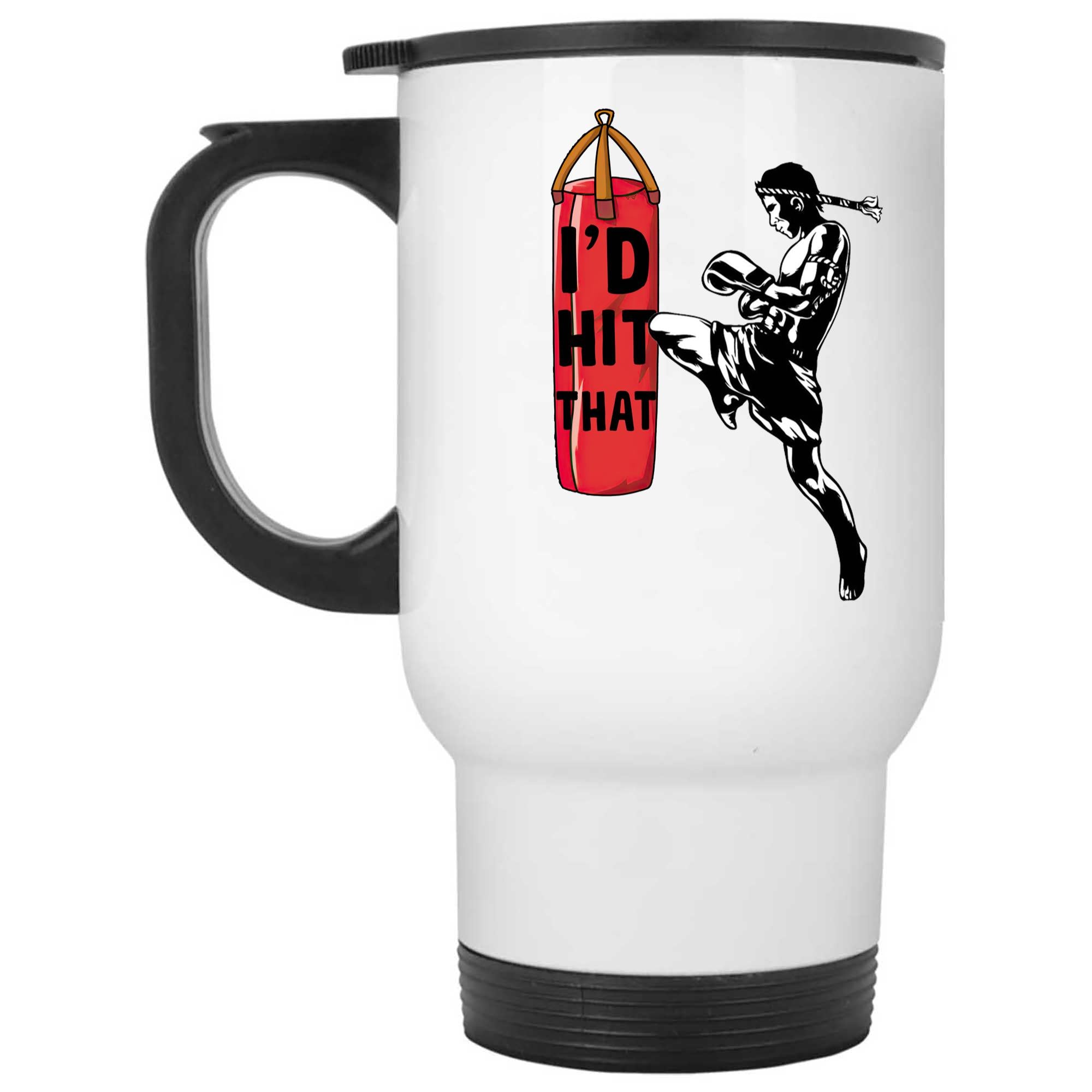 Skitongifts Coffee Mug Funny Ceramic Novelty I'd Hit That Muay Thai AVfffcj