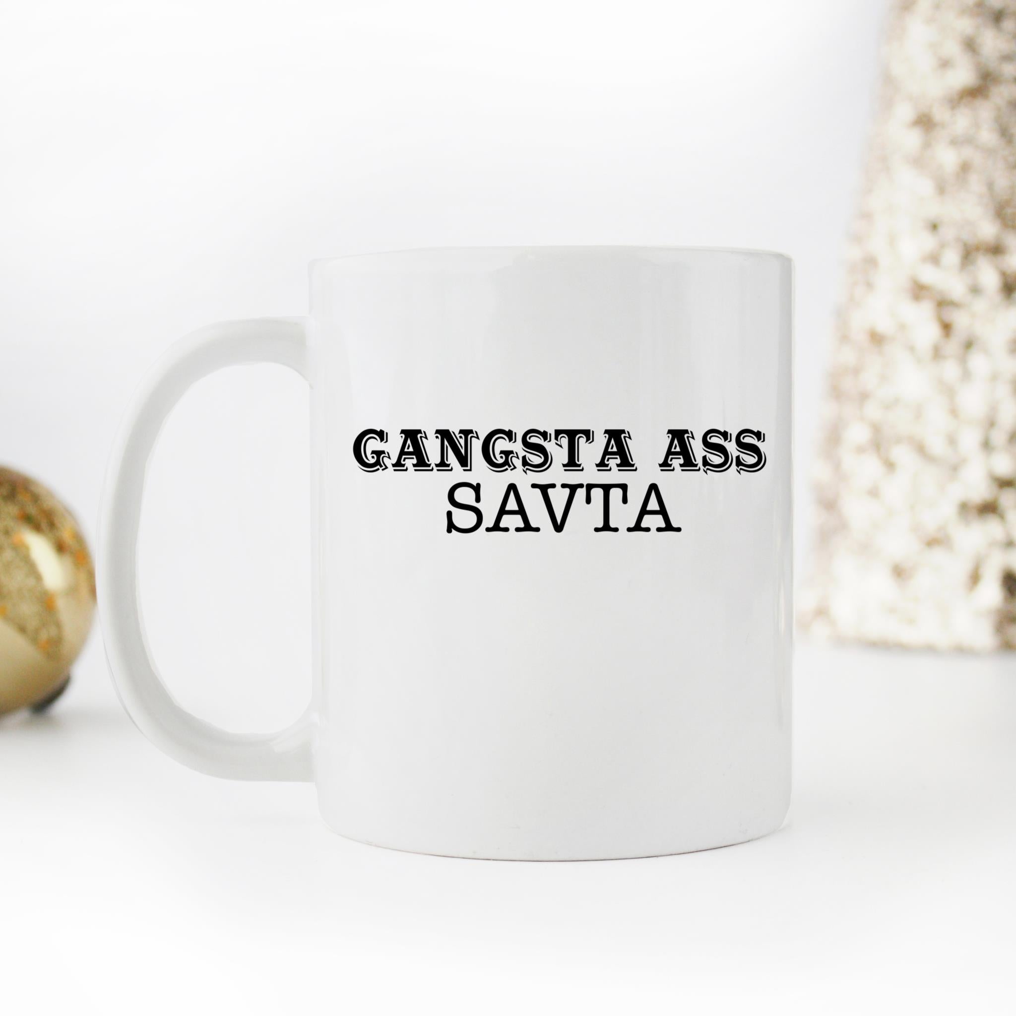 Skitongifts Coffee Mug Funny Ceramic Novelty Gangsta Ass Savta YGOMaKj