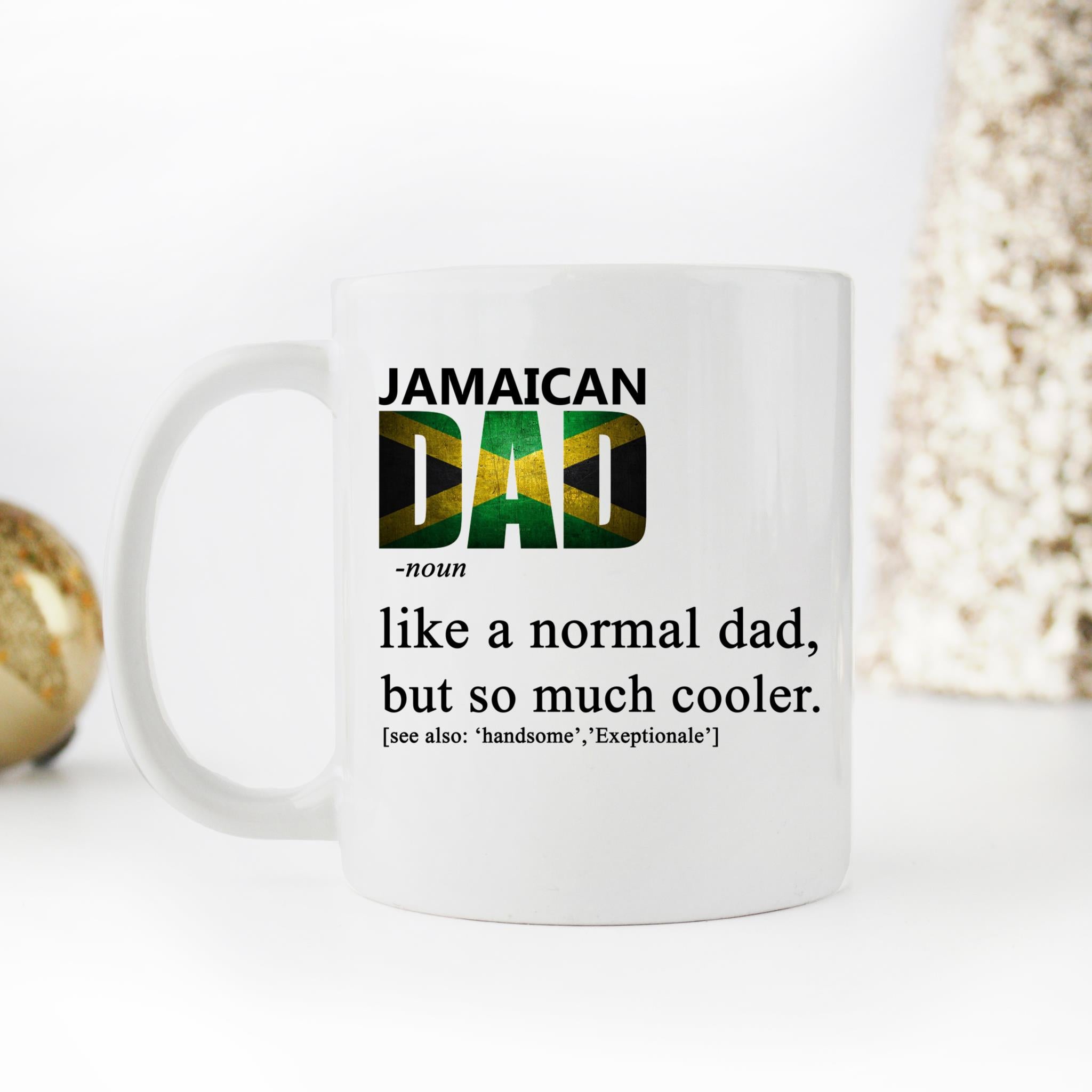 Skitongifts Coffee Mug Funny Ceramic Novelty Jamaican Dad Definition Fathers Day IBirpf5