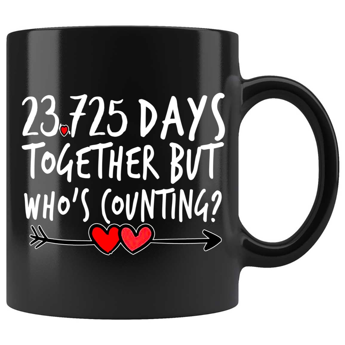 Skitongifts Coffee Mug Funny Ceramic Novelty 65th Anniversary 23,725 Days Together But Who's Counting 6lDYKaf