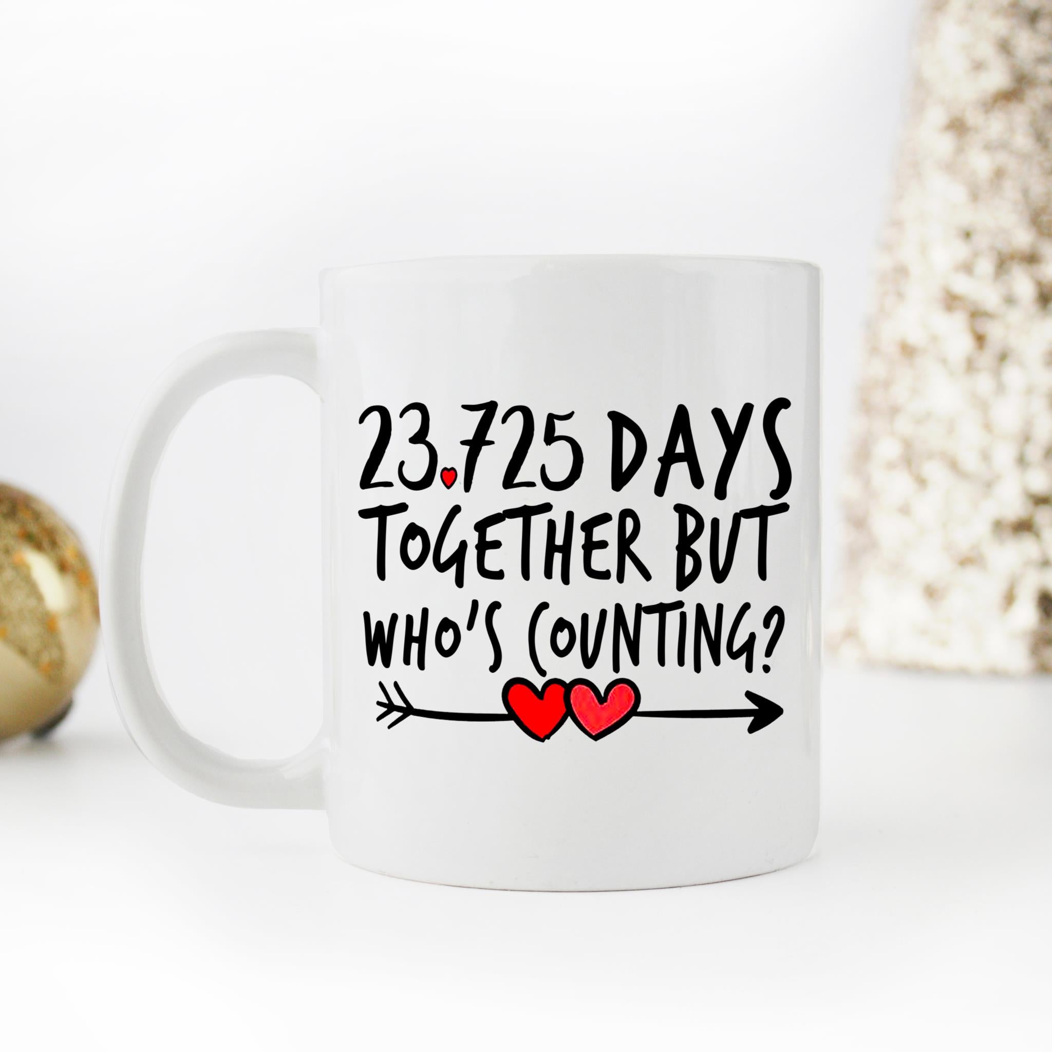 Skitongifts Coffee Mug Funny Ceramic Novelty 65th Anniversary 23,725 Days Together But Who's Counting 6lDYKaf