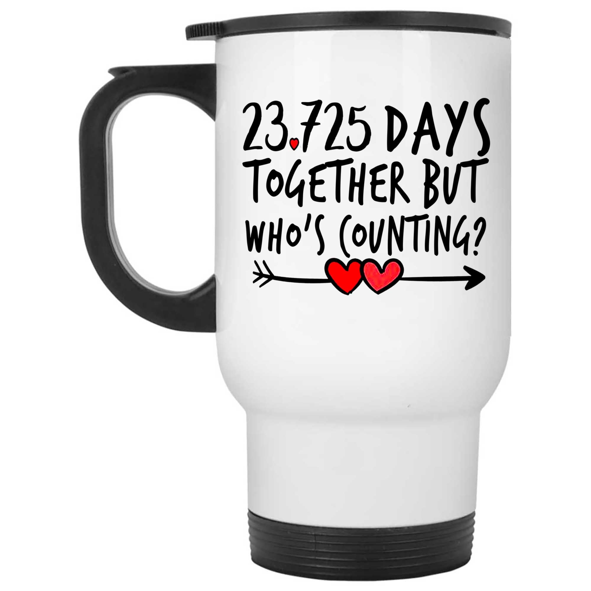Skitongifts Coffee Mug Funny Ceramic Novelty 65th Anniversary 23,725 Days Together But Who's Counting 6lDYKaf