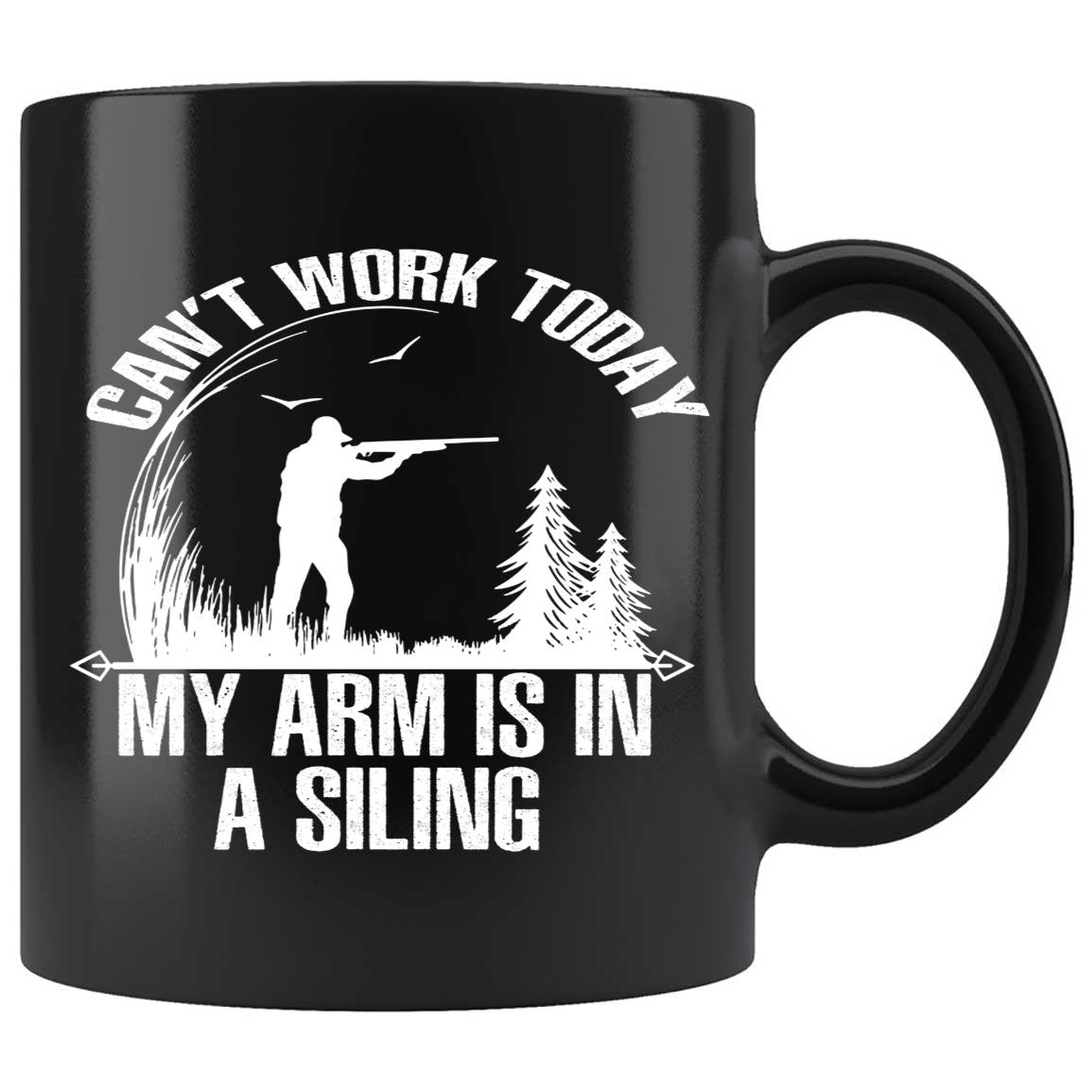 Skitongifts Coffee Mug Funny Ceramic Novelty Cant Work Today My Arm Is In A Sling r05HDIB