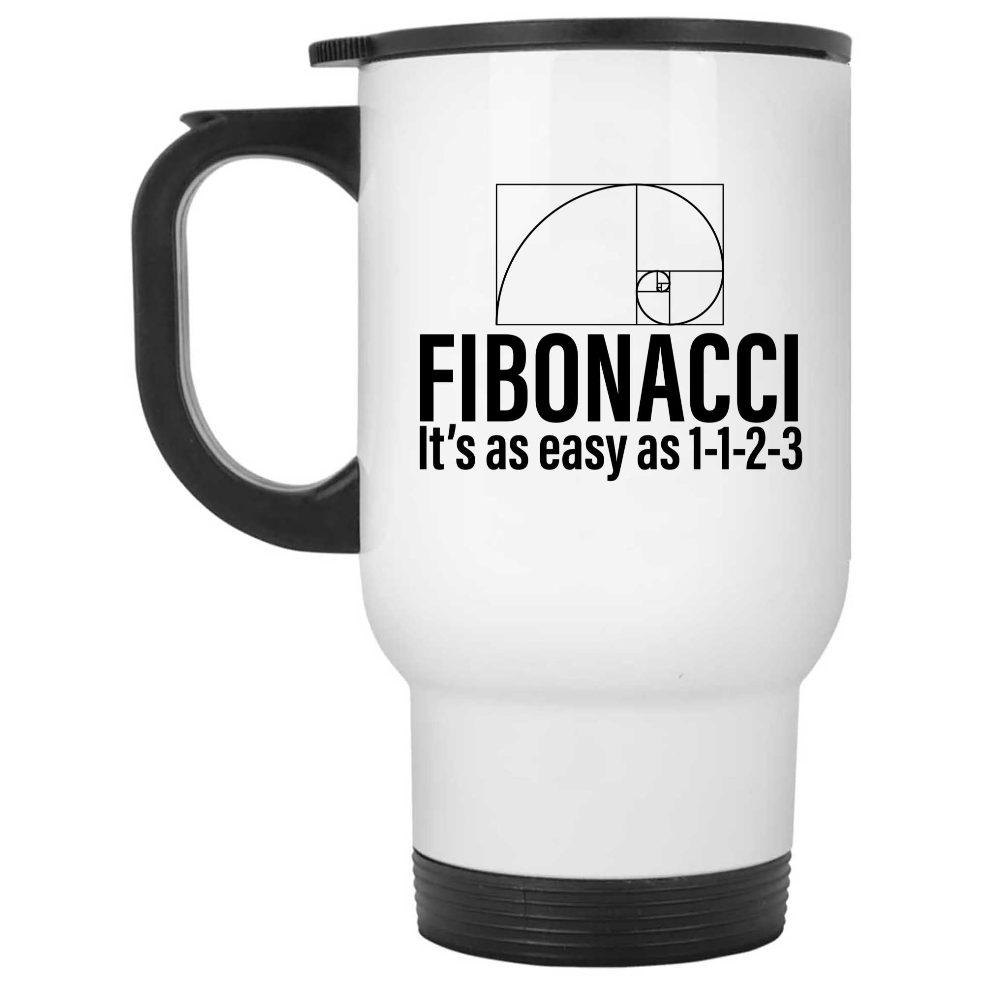 Skitongifts Coffee Mug Funny Ceramic Novelty Fibonacci It's As Easy As 1-1-2-3 - Math Themed f2ucU1P