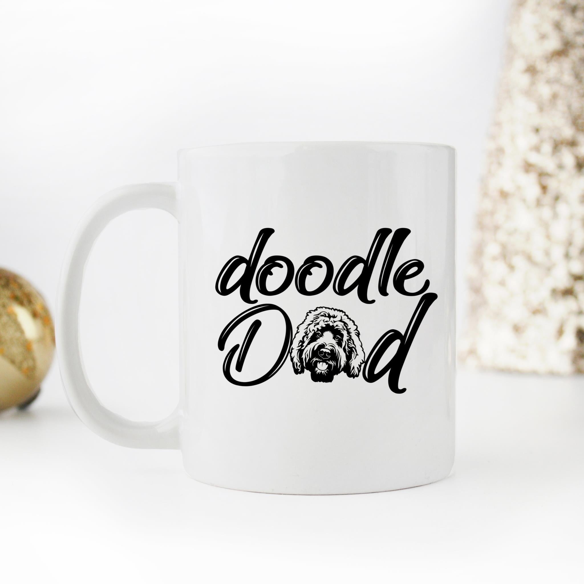 Skitongifts Coffee Mug Funny Ceramic Novelty Doodle Dad - Doodle Mom-B ydFKo6y
