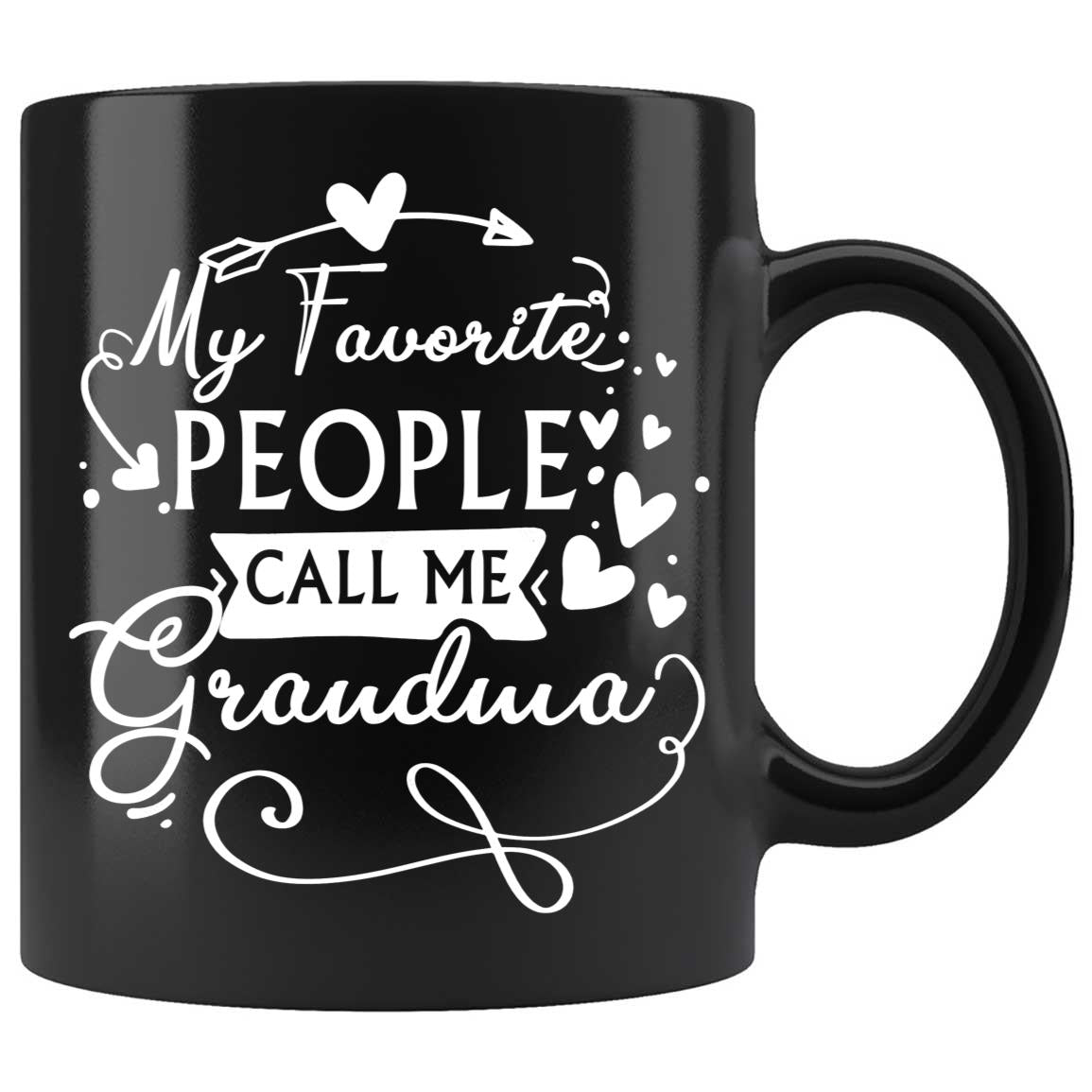 Skitongifts Coffee Mug Funny Ceramic Novelty My Favorite People Call Me Grandma vgBT5X3
