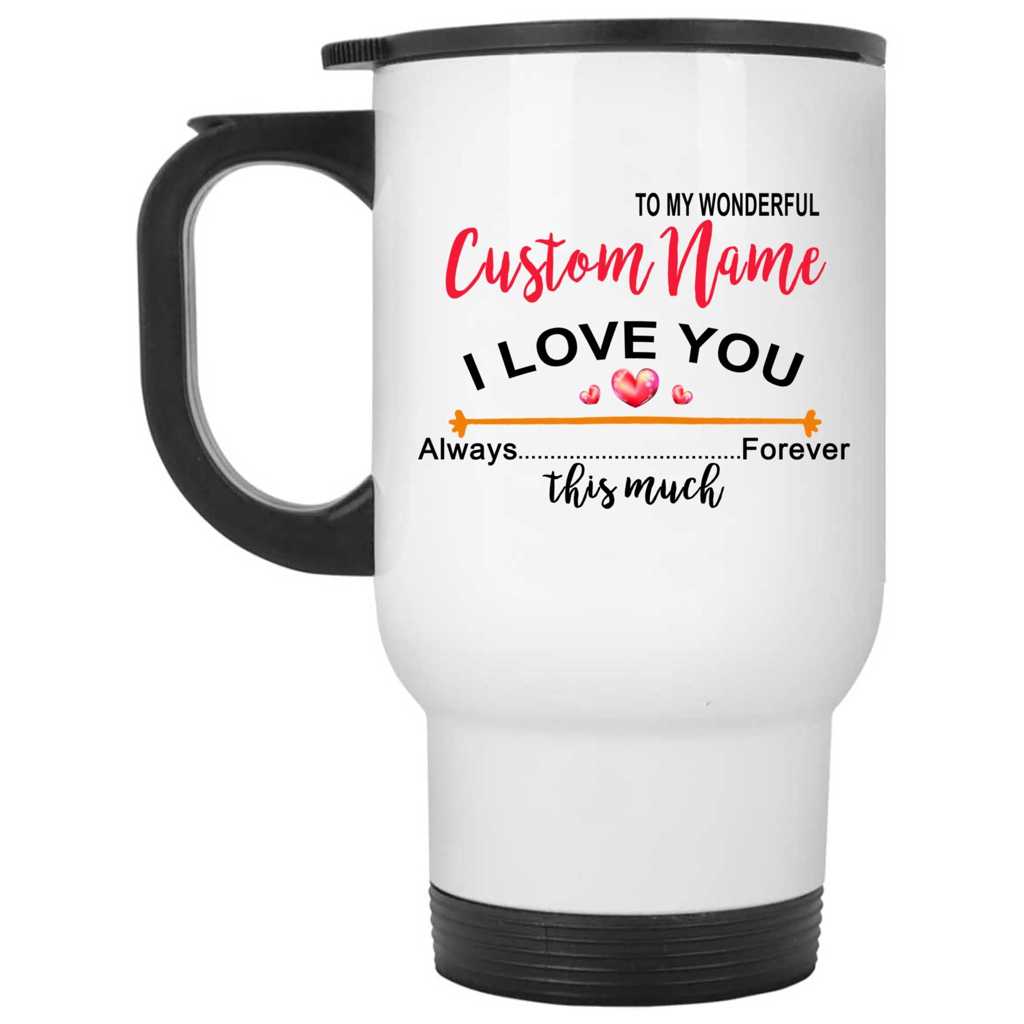 Skitongifts Coffee Mug Funny Ceramic Novelty To My Wonderful Elena I Love You This Much Always hS8fD26