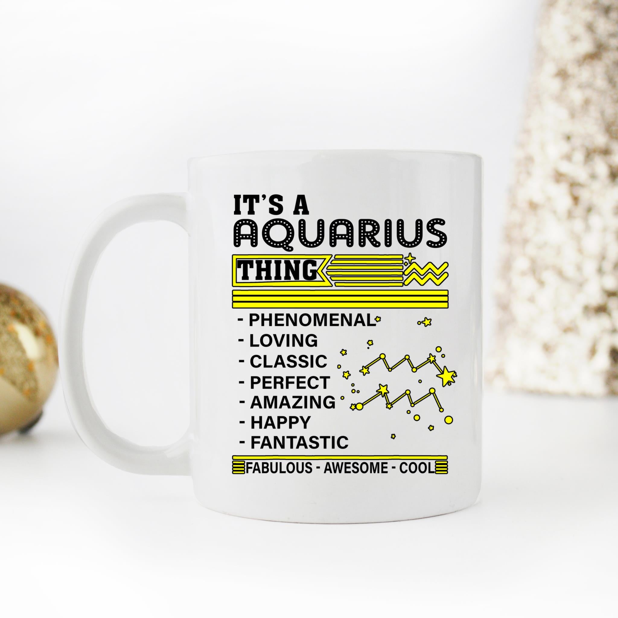 Skitongifts Coffee Mug Funny Ceramic Novelty It's A Aquarius Thing Zodiac Facts Pride Birthday 8fCMysC