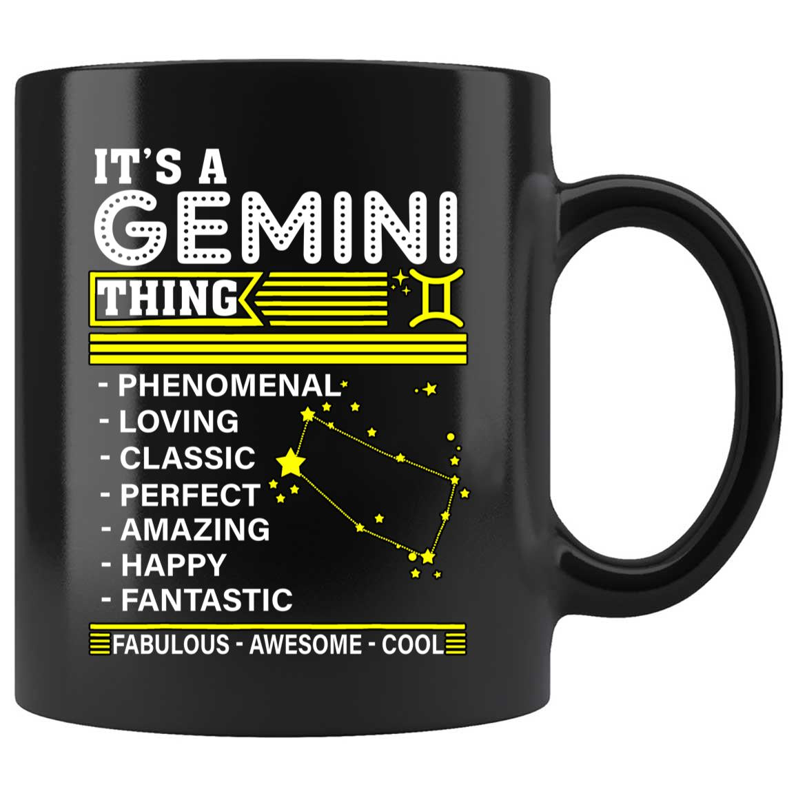 Skitongifts Coffee Mug Funny Ceramic Novelty It's A Gemini Thing Zodiac Facts Pride Birthday w7udaqA