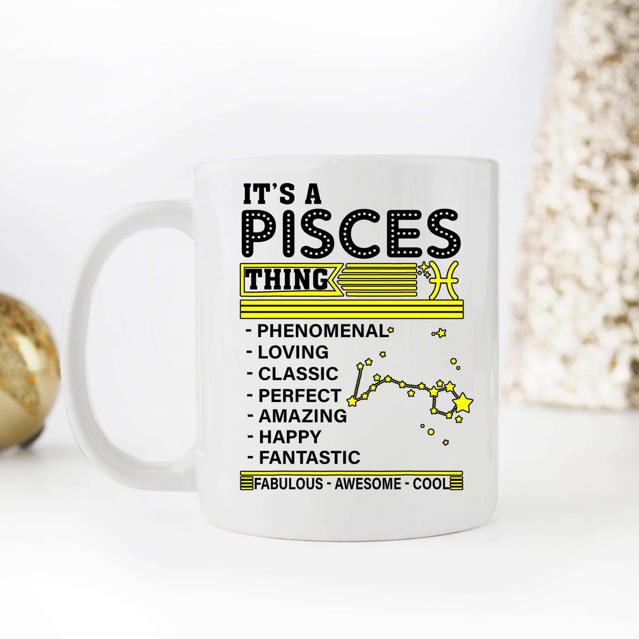 Skitongifts Coffee Mug Funny Ceramic Novelty It's A Pisces Thing Zodiac Facts Pride Birthday zjOkUqd