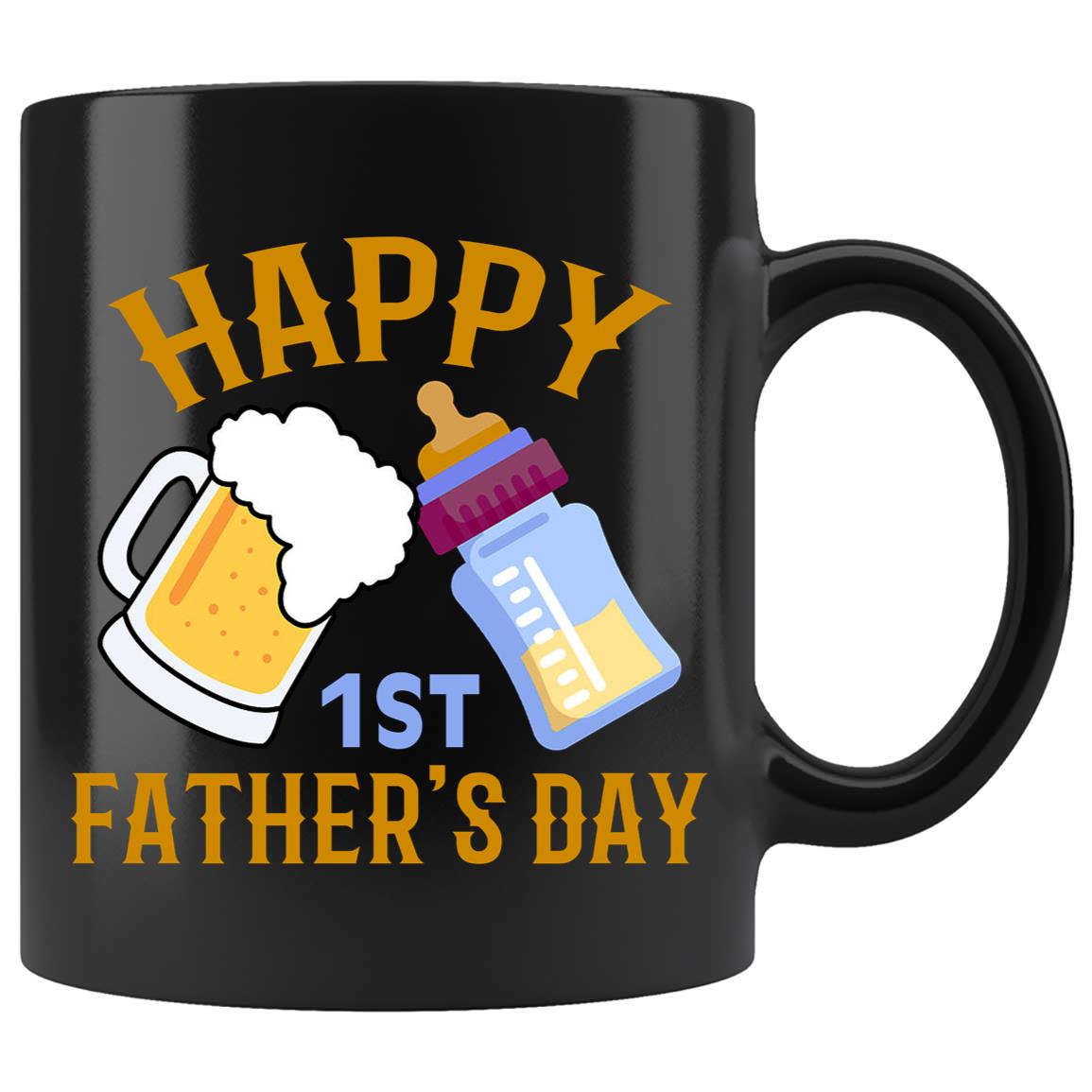 Skitongifts Coffee Mug Funny Ceramic Novelty Happy 1st Father’s Day hKISAdE