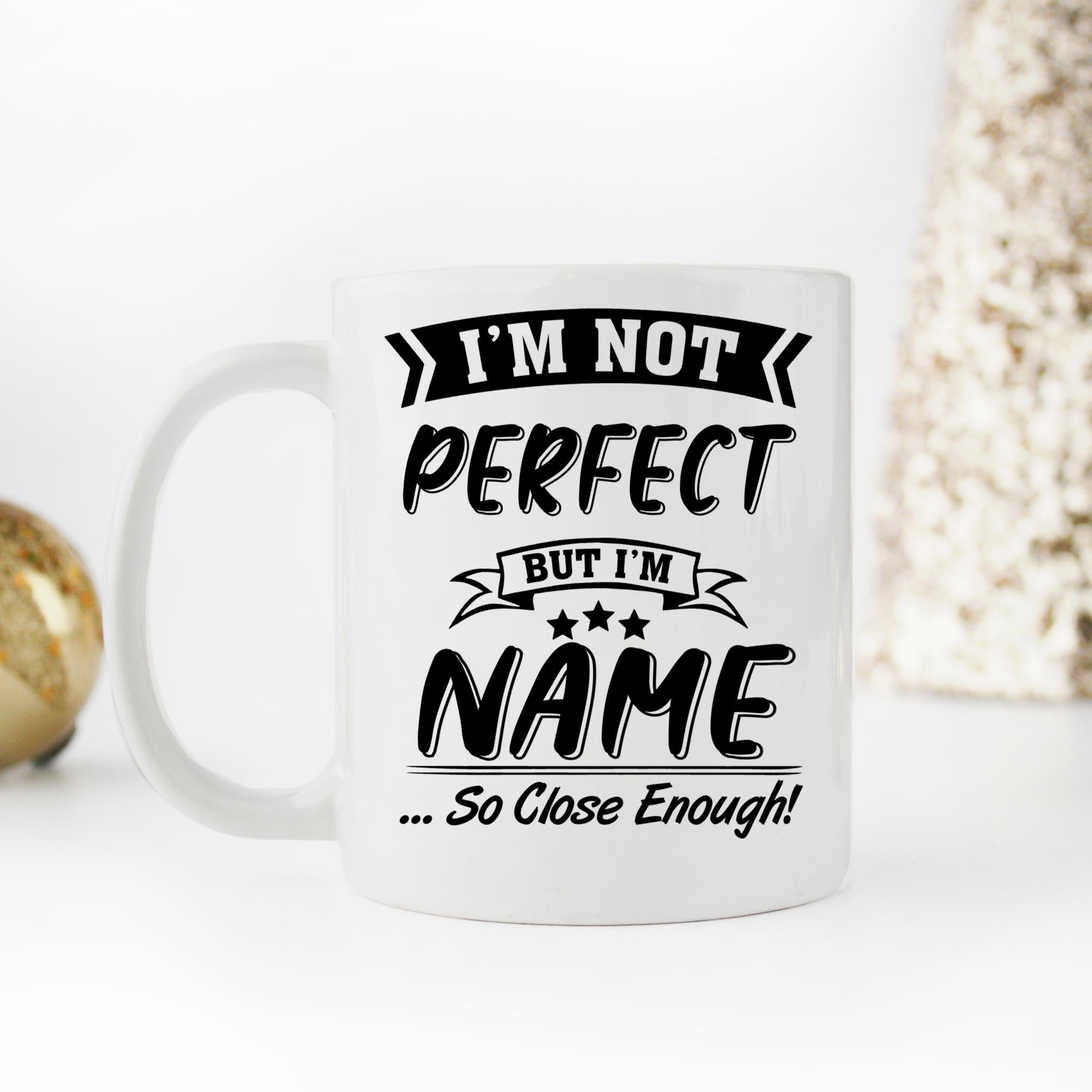 Skitongifts Coffee Mug Funny Ceramic Novelty I'm Not Perfect But I Am Lindsey CMQgTle