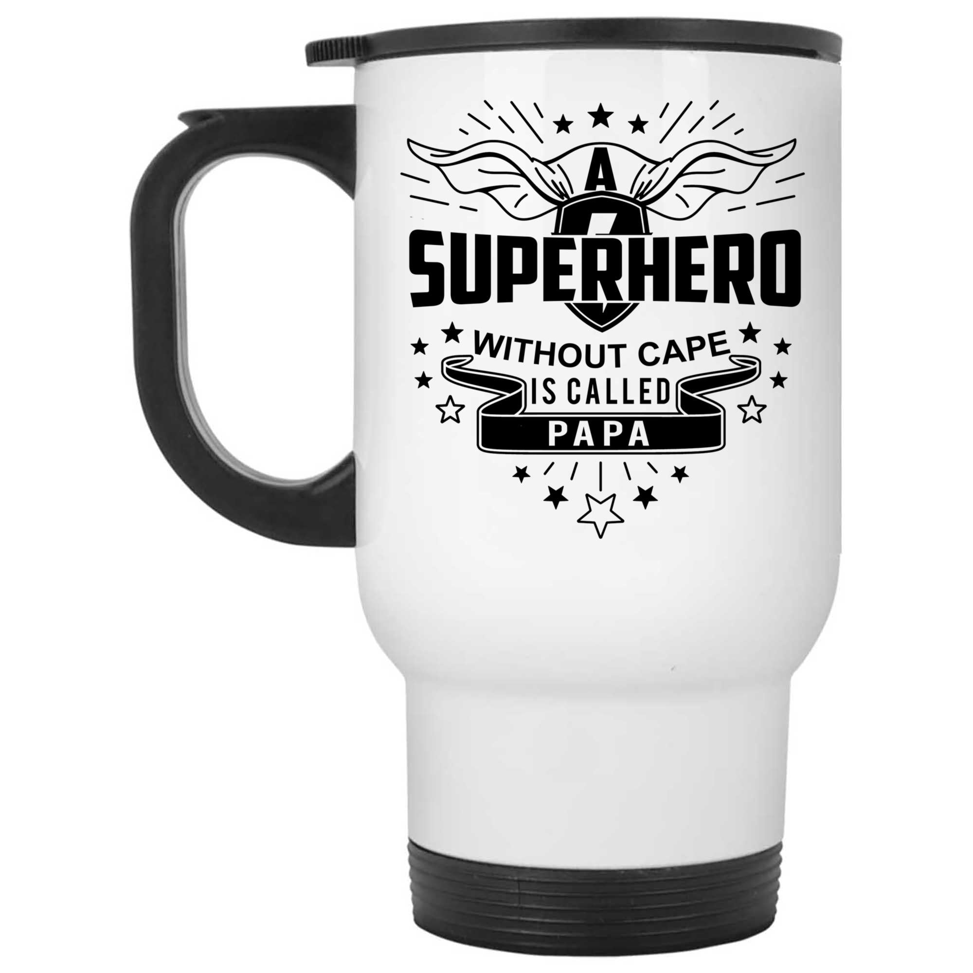 Skitongifts Coffee Mug Funny Ceramic Novelty A Superhero Without Cape Is Called Papa SwC8KA3