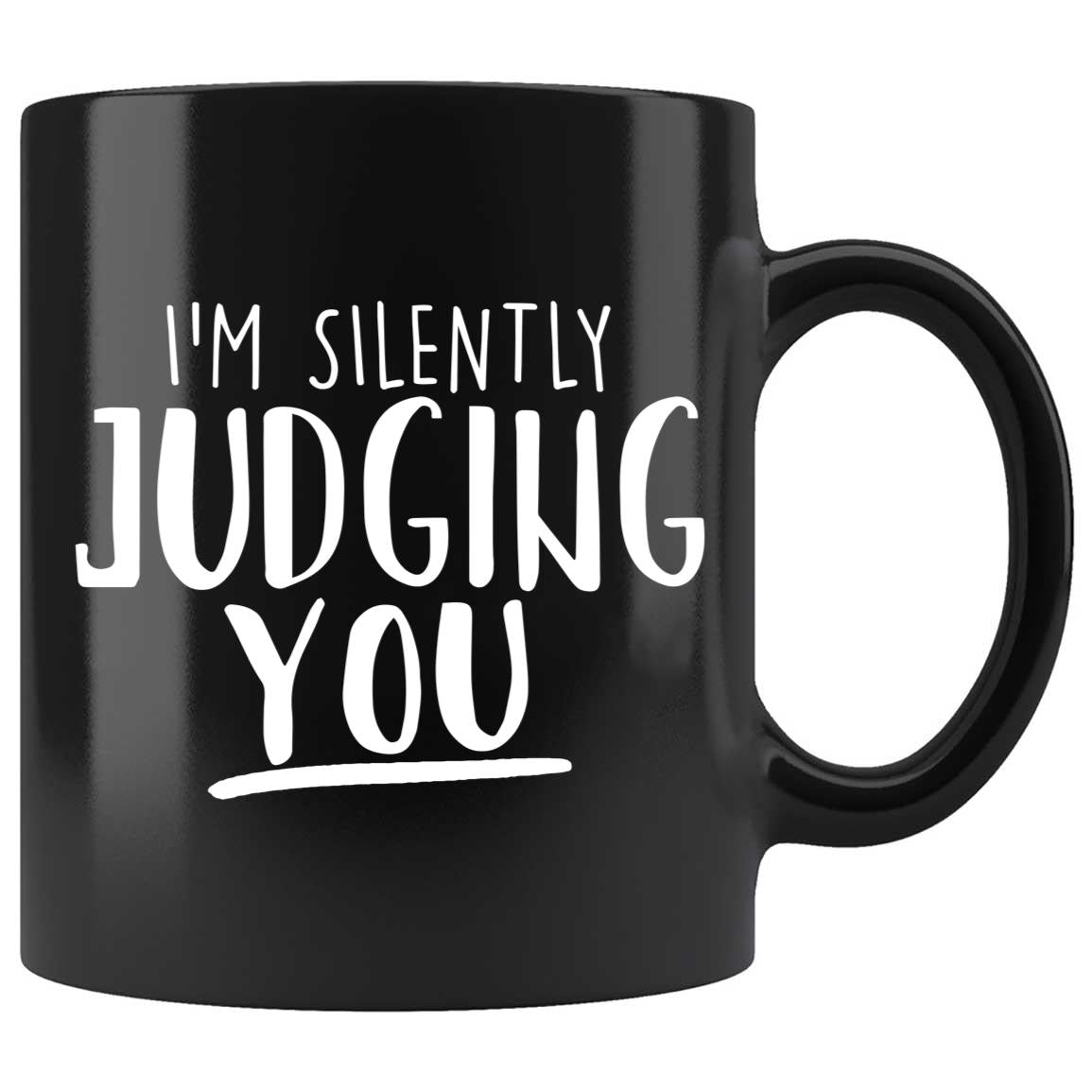 Skitongifts Coffee Mug Funny Ceramic Novelty I'm Silently Judging You cV63kEM