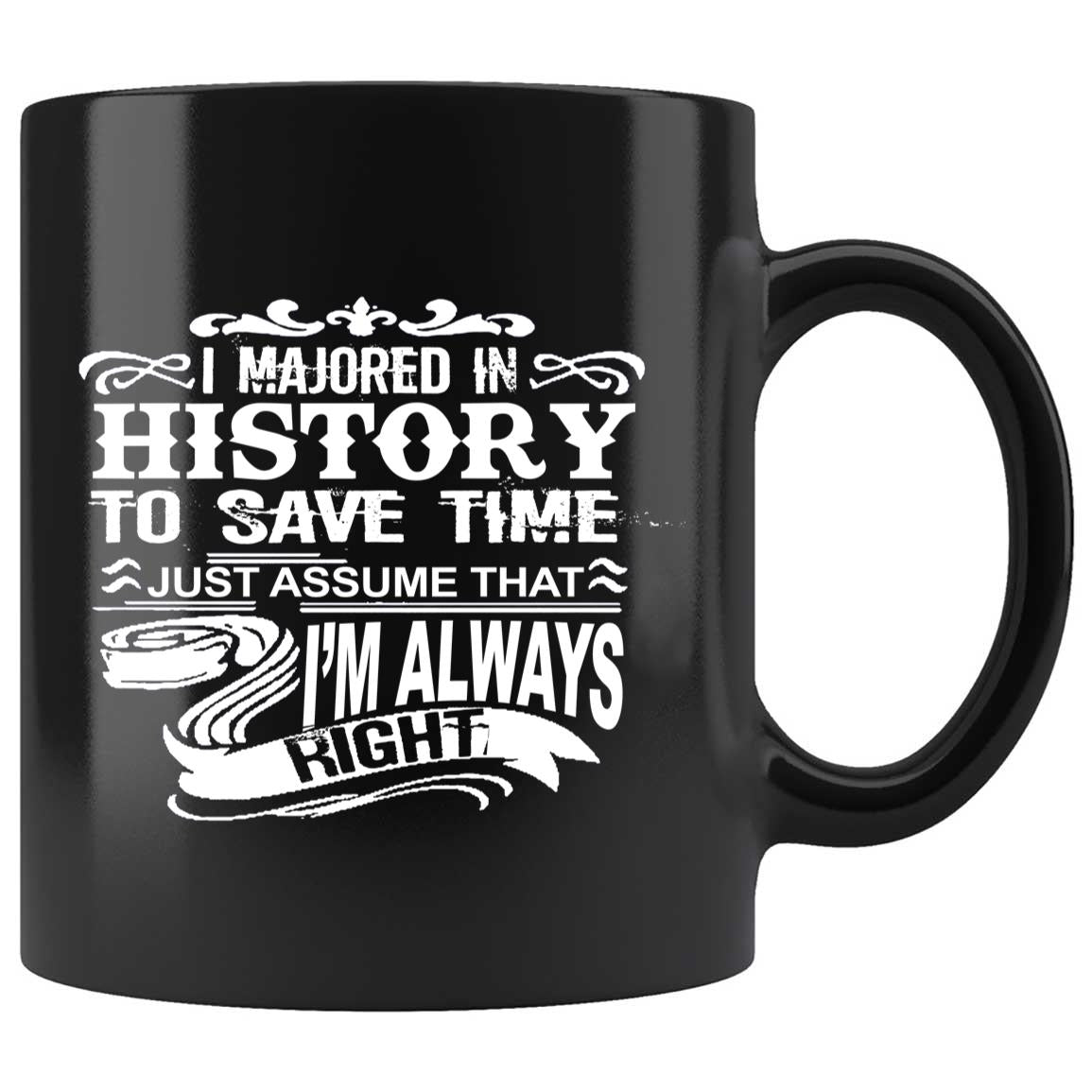 Skitongifts Coffee Mug Funny Ceramic Novelty I Majored In History ZVYdEcm